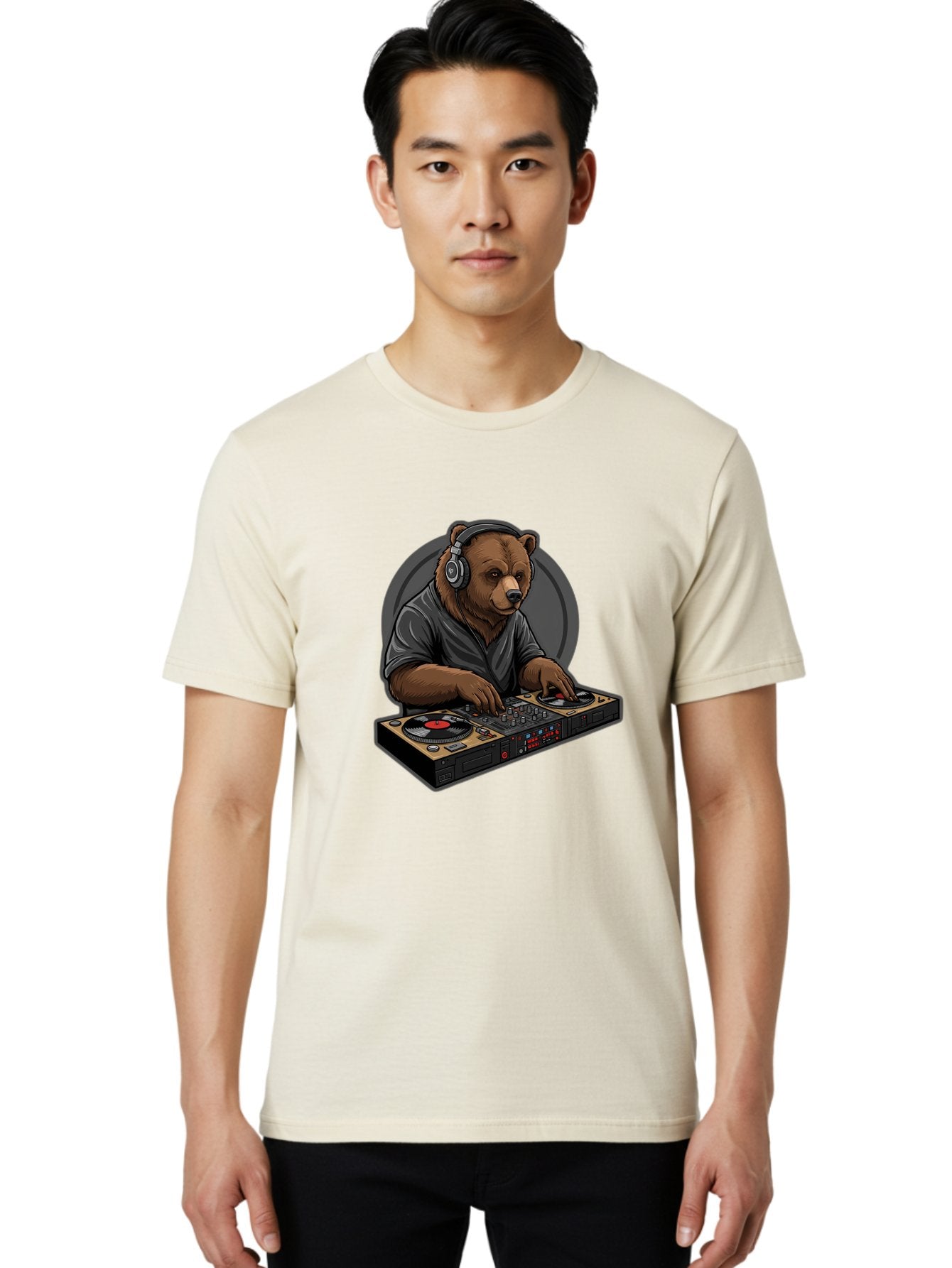 Bear-Dj Men'S Graphic Tee, 100% Cotton, Comfortable Casual Summer Wear, Machine Washable, Vintage Camera, Old Camera, Antique Camera, Black Camera, Classic Photography, Photography Equipment, Nostalgic Device, Film Camera, Camera Art Bae850 22
