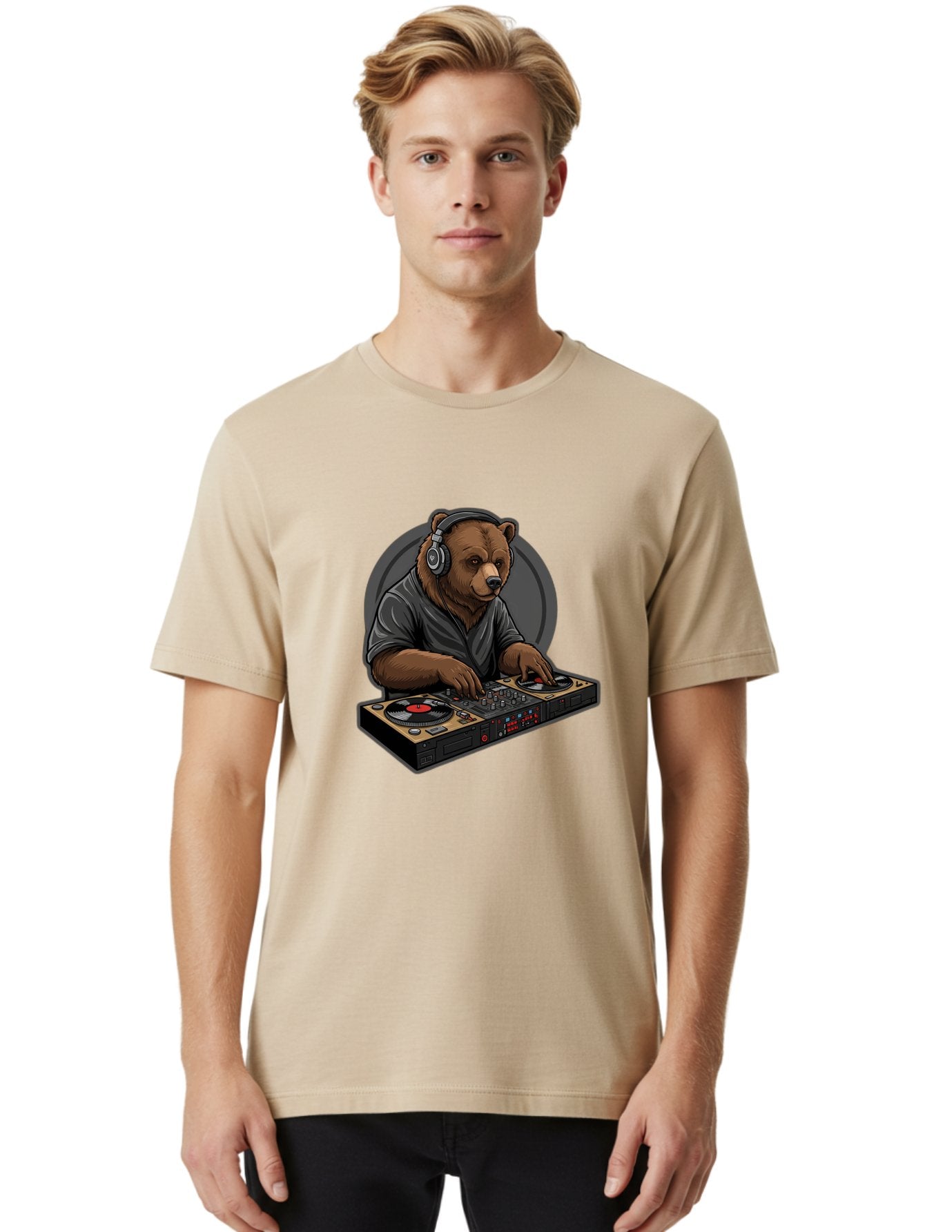 Bear-Dj Men'S Graphic Tee, 100% Cotton, Comfortable Casual Summer Wear, Machine Washable, Vintage Camera, Old Camera, Antique Camera, Black Camera, Classic Photography, Photography Equipment, Nostalgic Device, Film Camera, Camera Art Bae850 18