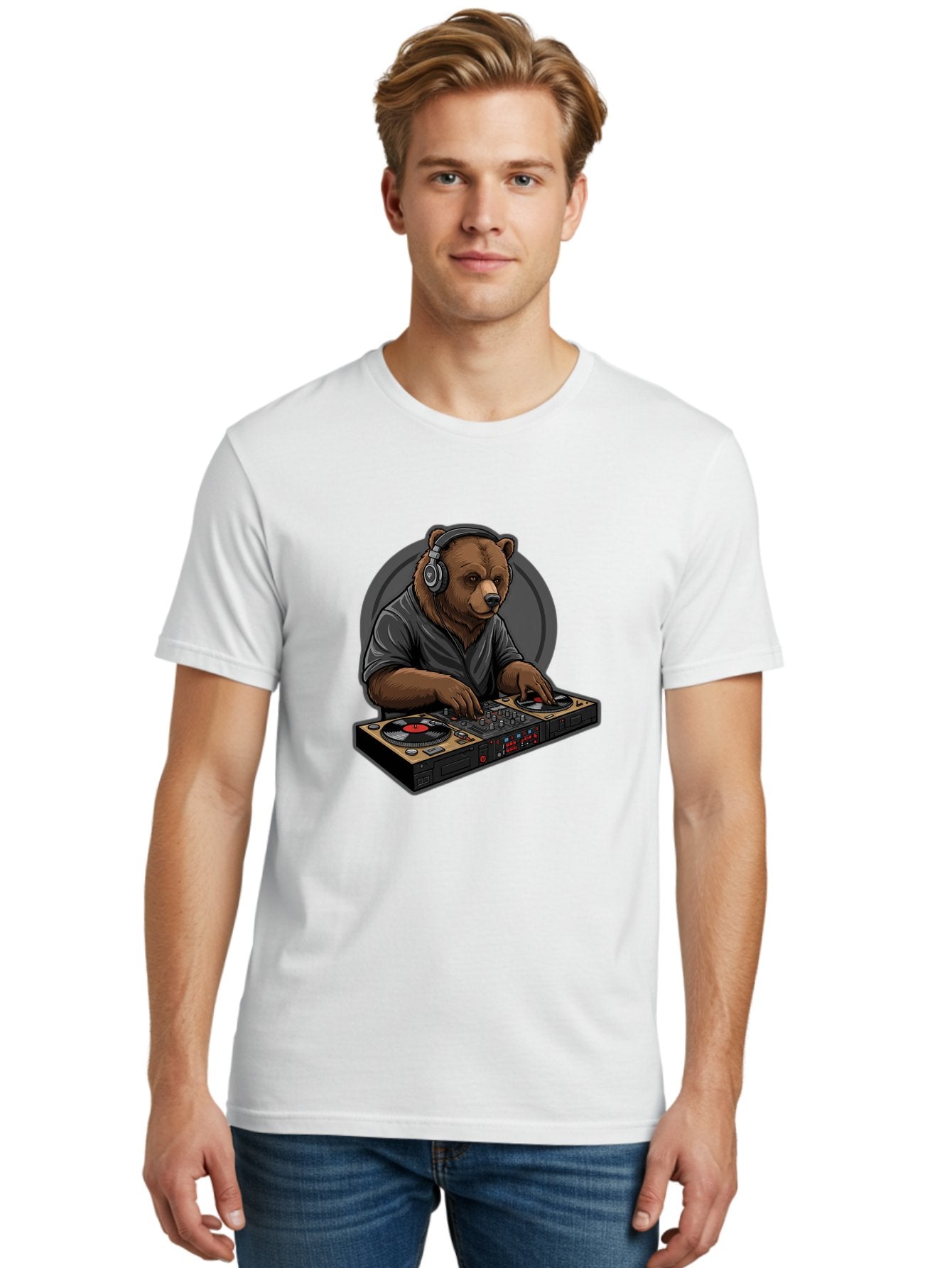 Bear-Dj Men'S Graphic Tee, 100% Cotton, Comfortable Casual Summer Wear, Machine Washable, Vintage Camera, Old Camera, Antique Camera, Black Camera, Classic Photography, Photography Equipment, Nostalgic Device, Film Camera, Camera Art Bae850 23