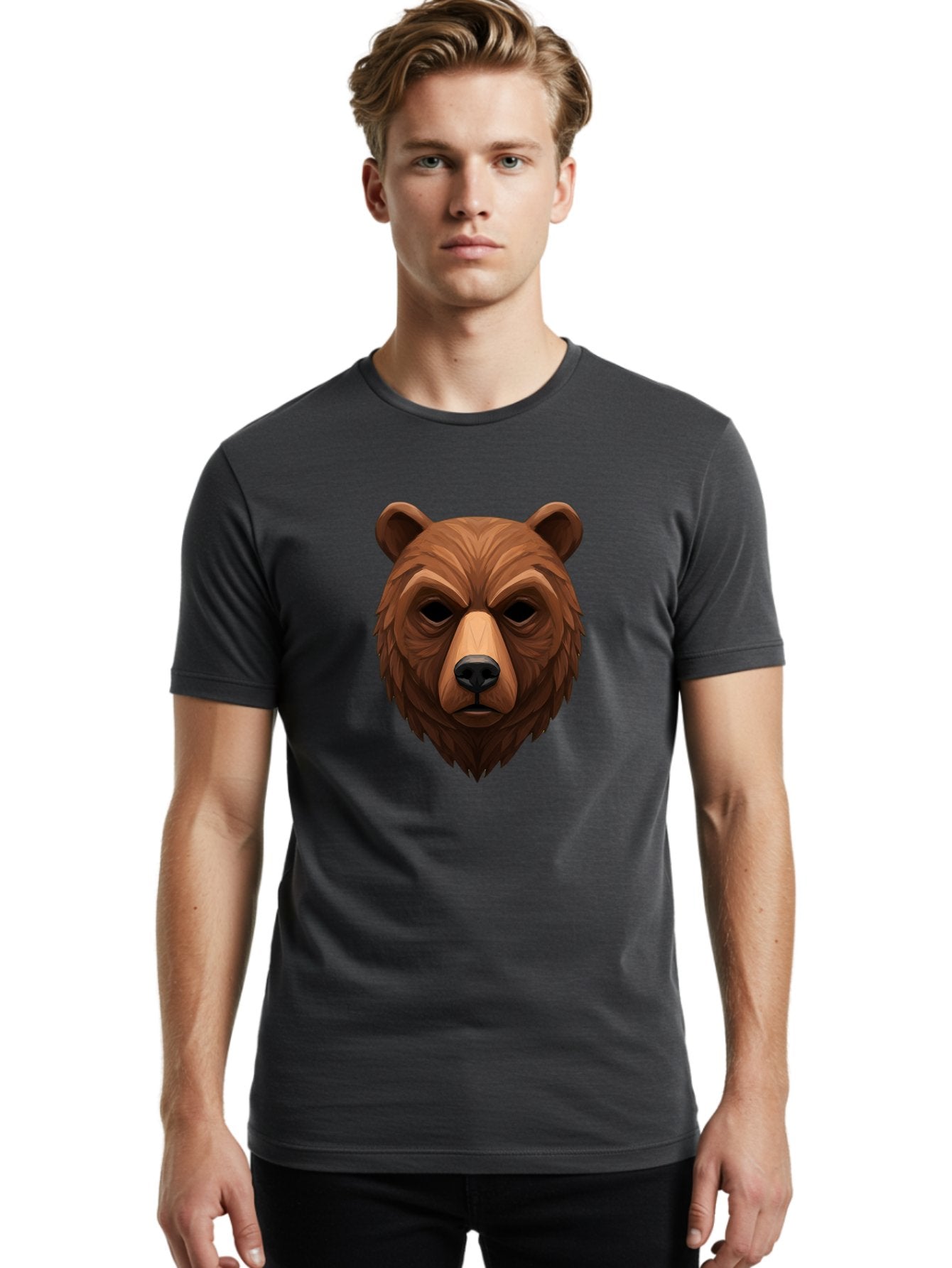 Bear-Head-1 Men'S Graphic Tee, 100% Cotton, Comfortable Casual Summer Wear, Machine Washable, Vintage Camera, Old Camera, Antique Camera, Black Camera, Classic Photography, Photography Equipment, Nostalgic Device, Film Camera, Camera Art Bae853 21