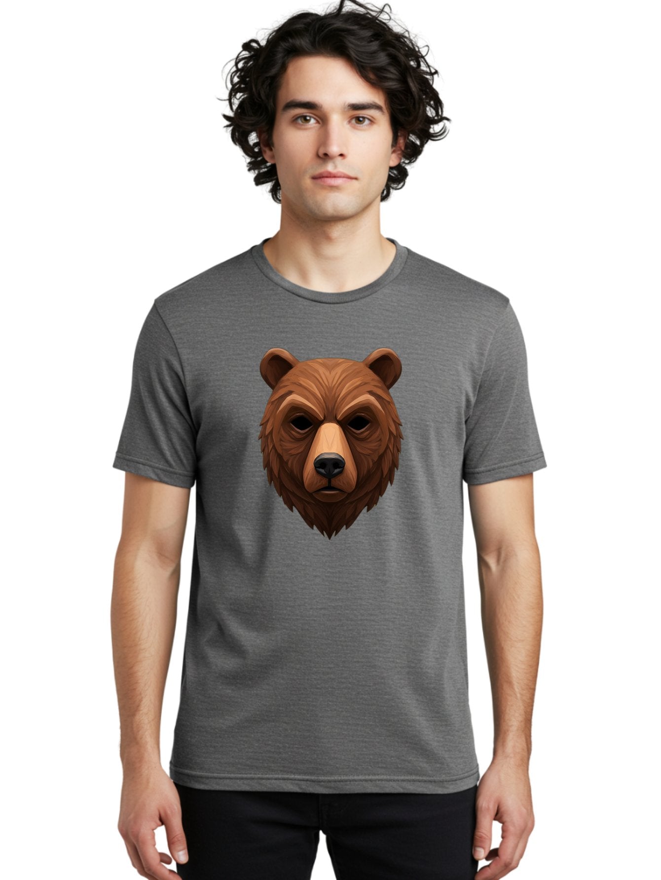 Bear-Head-1 Men'S Graphic Tee, 100% Cotton, Comfortable Casual Summer Wear, Machine Washable, Vintage Camera, Old Camera, Antique Camera, Black Camera, Classic Photography, Photography Equipment, Nostalgic Device, Film Camera, Camera Art Bae853 17