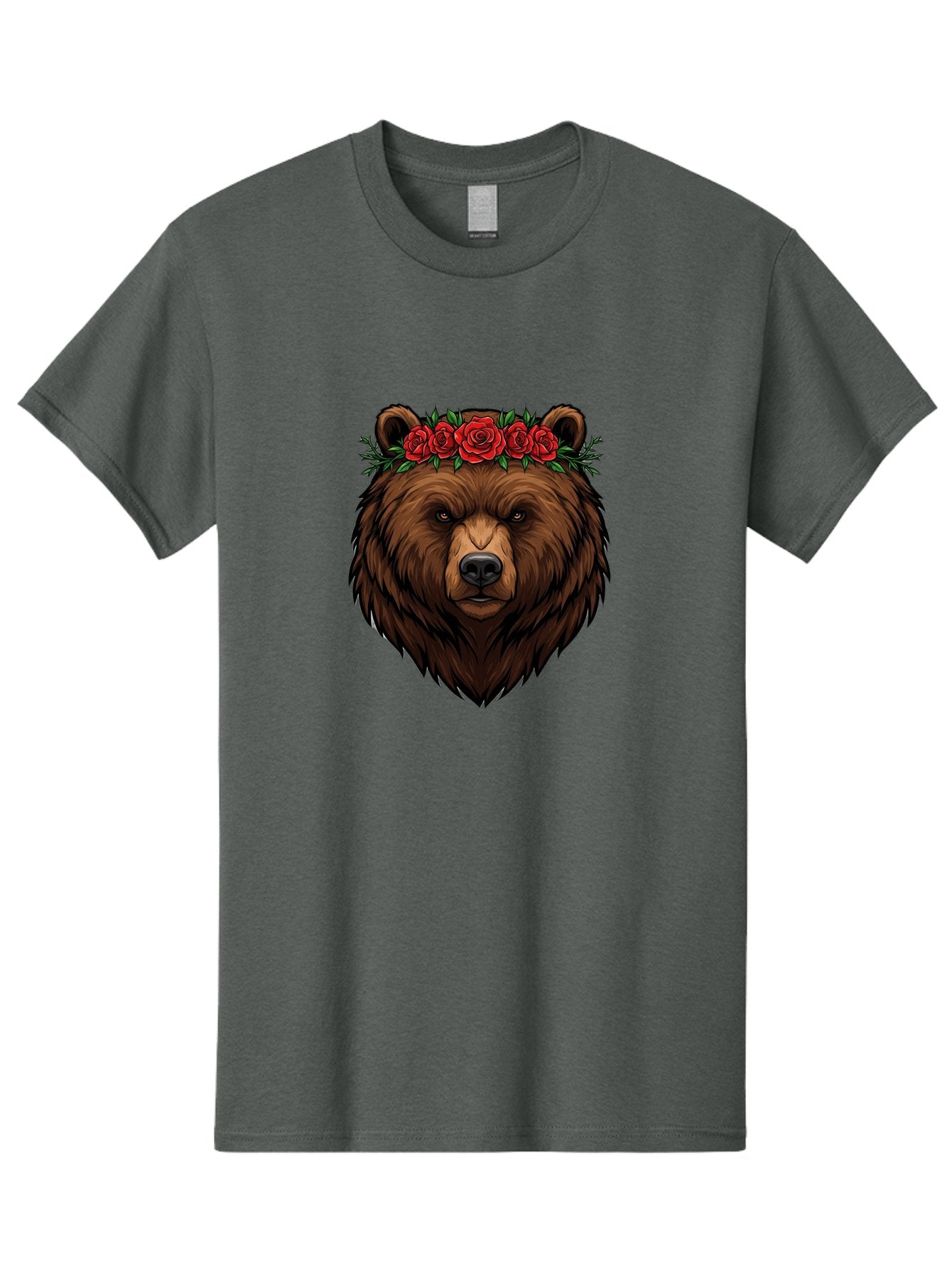 Bear-Head-With-Roses Men'S Graphic Tee, 100% Cotton, Comfortable Casual Summer Wear, Machine Washable, Vintage Camera, Old Camera, Antique Camera, Black Camera, Classic Photography, Photography Equipment, Nostalgic Device, Film Camera, Bae854 15