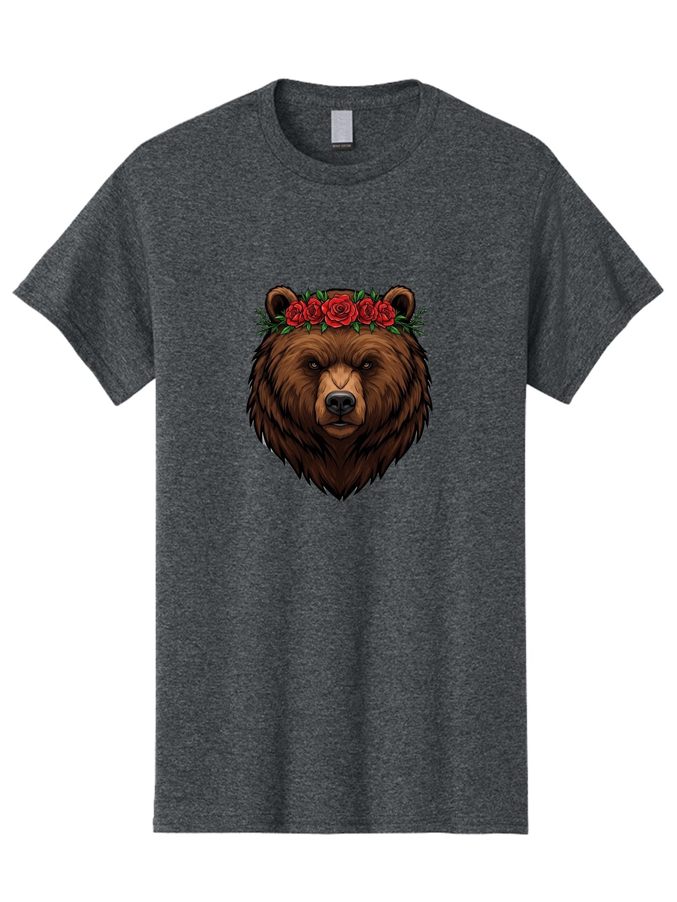 Bear-Head-With-Roses Men'S Graphic Tee, 100% Cotton, Comfortable Casual Summer Wear, Machine Washable, Vintage Camera, Old Camera, Antique Camera, Black Camera, Classic Photography, Photography Equipment, Nostalgic Device, Film Camera, Bae854 6