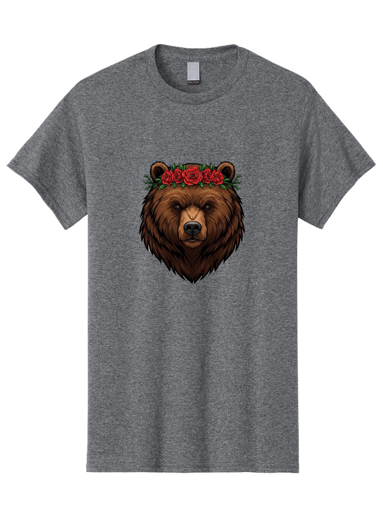 Bear-Head-With-Roses Men'S Graphic Tee, 100% Cotton, Comfortable Casual Summer Wear, Machine Washable, Vintage Camera, Old Camera, Antique Camera, Black Camera, Classic Photography, Photography Equipment, Nostalgic Device, Film Camera, Bae854 14