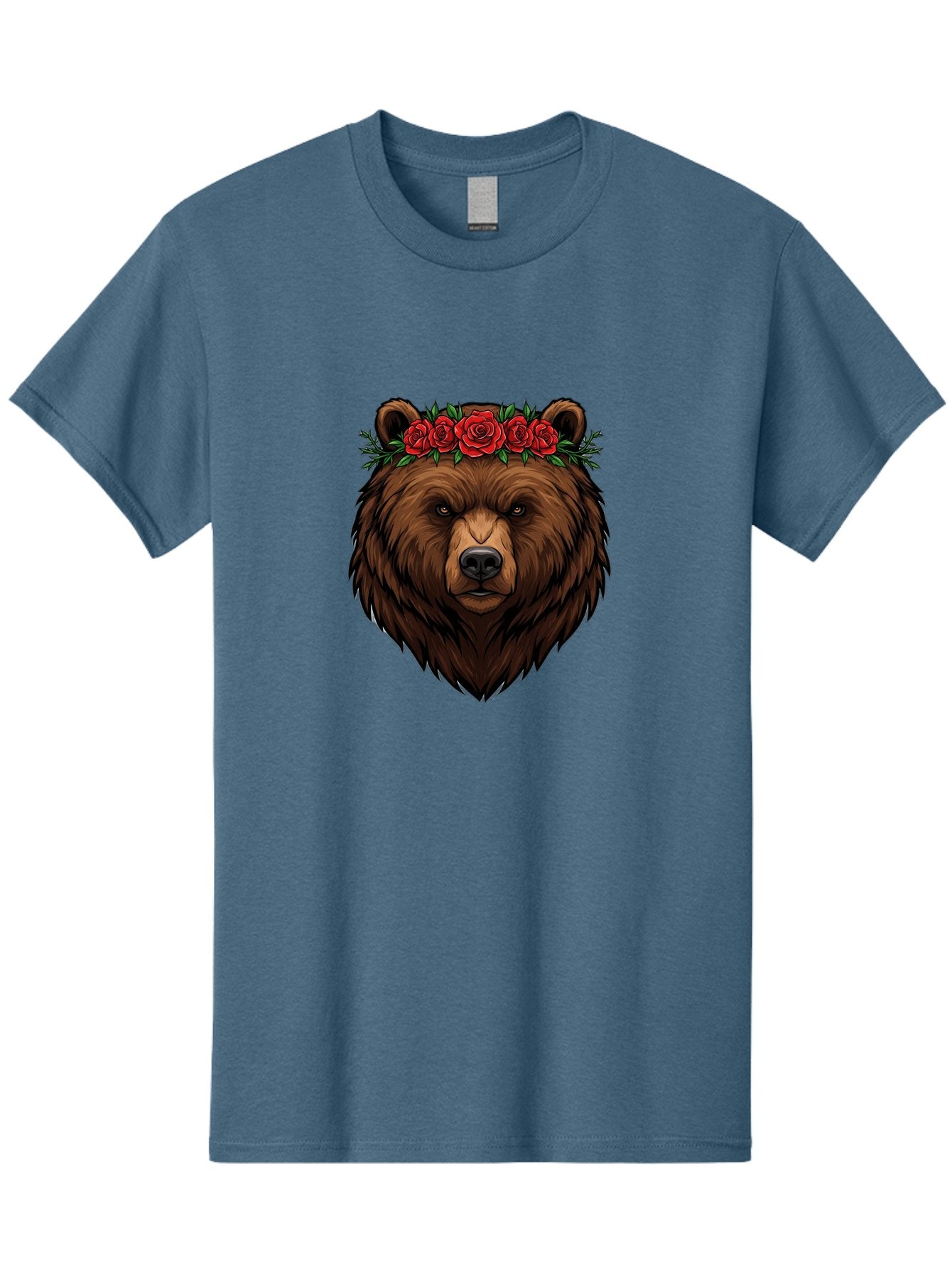Bear-Head-With-Roses Men'S Graphic Tee, 100% Cotton, Comfortable Casual Summer Wear, Machine Washable, Vintage Camera, Old Camera, Antique Camera, Black Camera, Classic Photography, Photography Equipment, Nostalgic Device, Film Camera, Bae854
