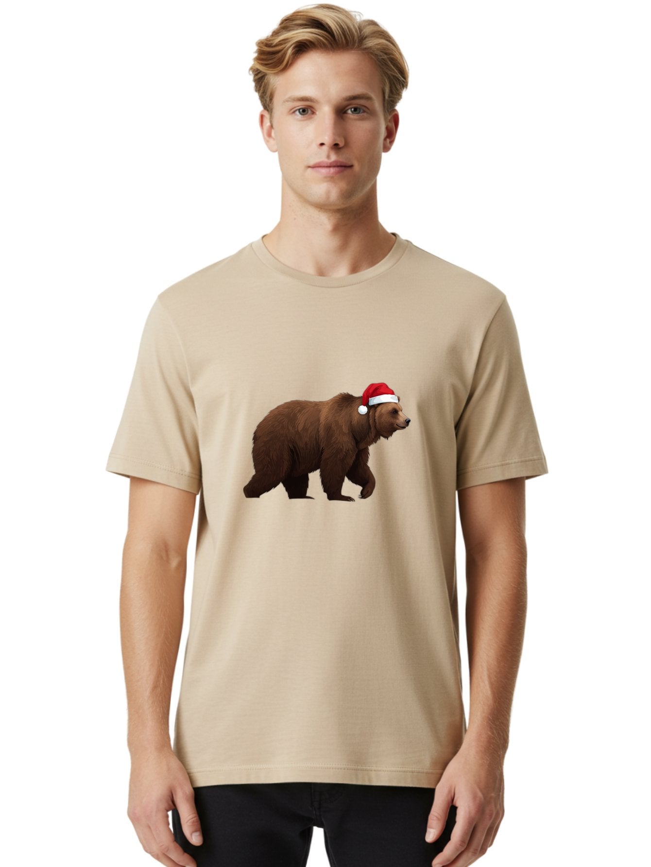 Bear-In-Santa-Hat Men'S Graphic Tee, 100% Cotton, Comfortable Casual Summer Wear, Machine Washable, Vintage Camera, Old Camera, Antique Camera, Black Camera, Classic Photography, Photography Equipment, Nostalgic Device, Film Camera, Camera Art Bae858 21