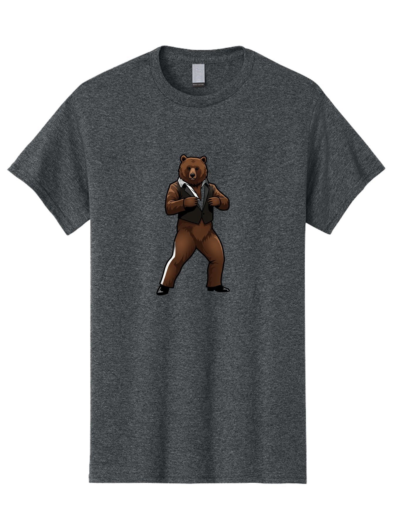 Bear-In-Suit Men'S Graphic Tee, 100% Cotton, Comfortable Casual Summer Wear, Machine Washable, Vintage Camera, Old Camera, Antique Camera, Black Camera, Classic Photography, Photography Equipment, Nostalgic Device, Film Camera, Camera Art Bae860