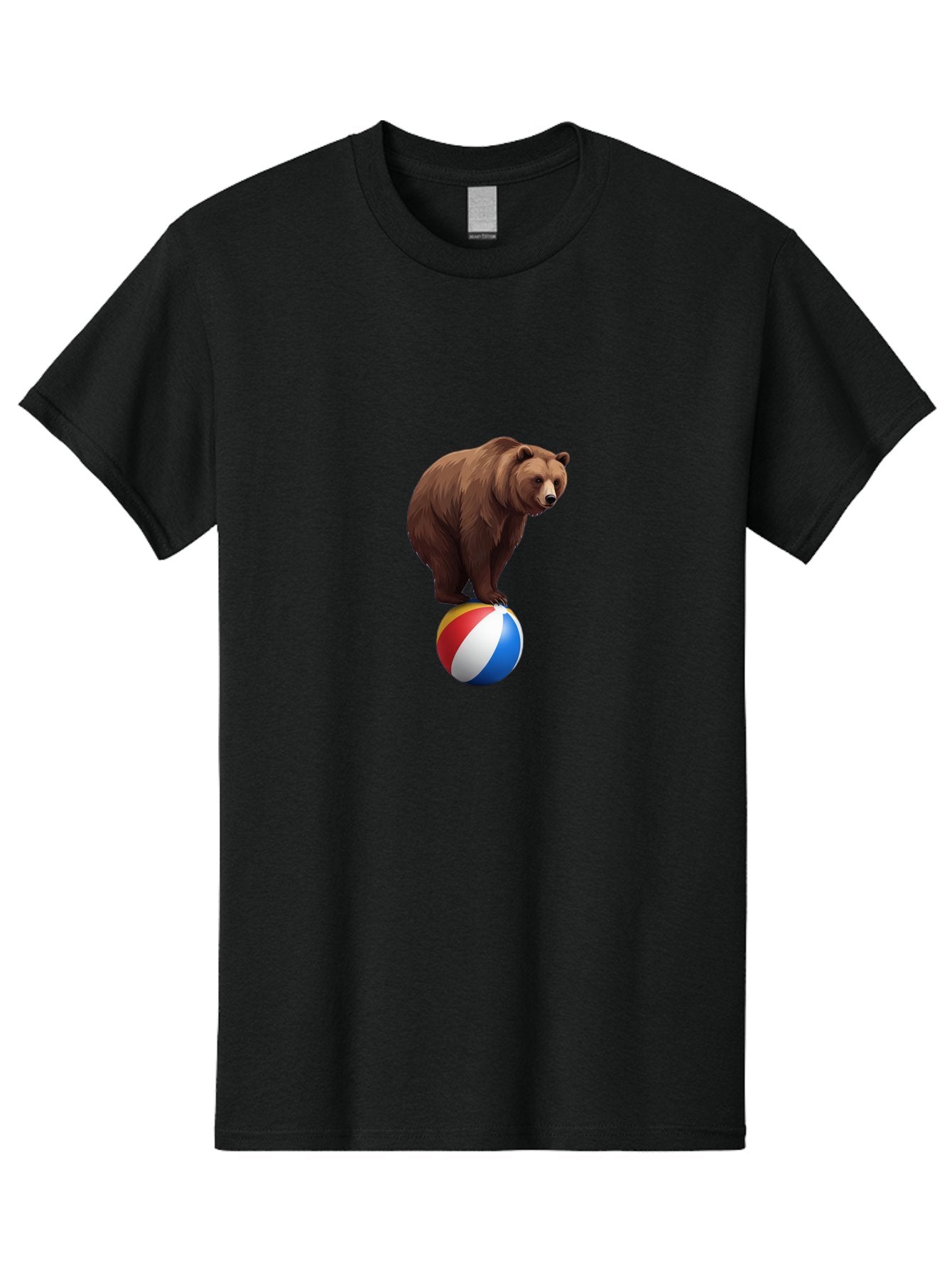 Bear-On-Beach-Ball Men'S Graphic Tee, 100% Cotton, Comfortable Casual Summer Wear, Machine Washable, Vintage Camera, Old Camera, Antique Camera, Black Camera, Classic Photography, Photography Equipment, Nostalgic Device, Film Camera, Bae862 12