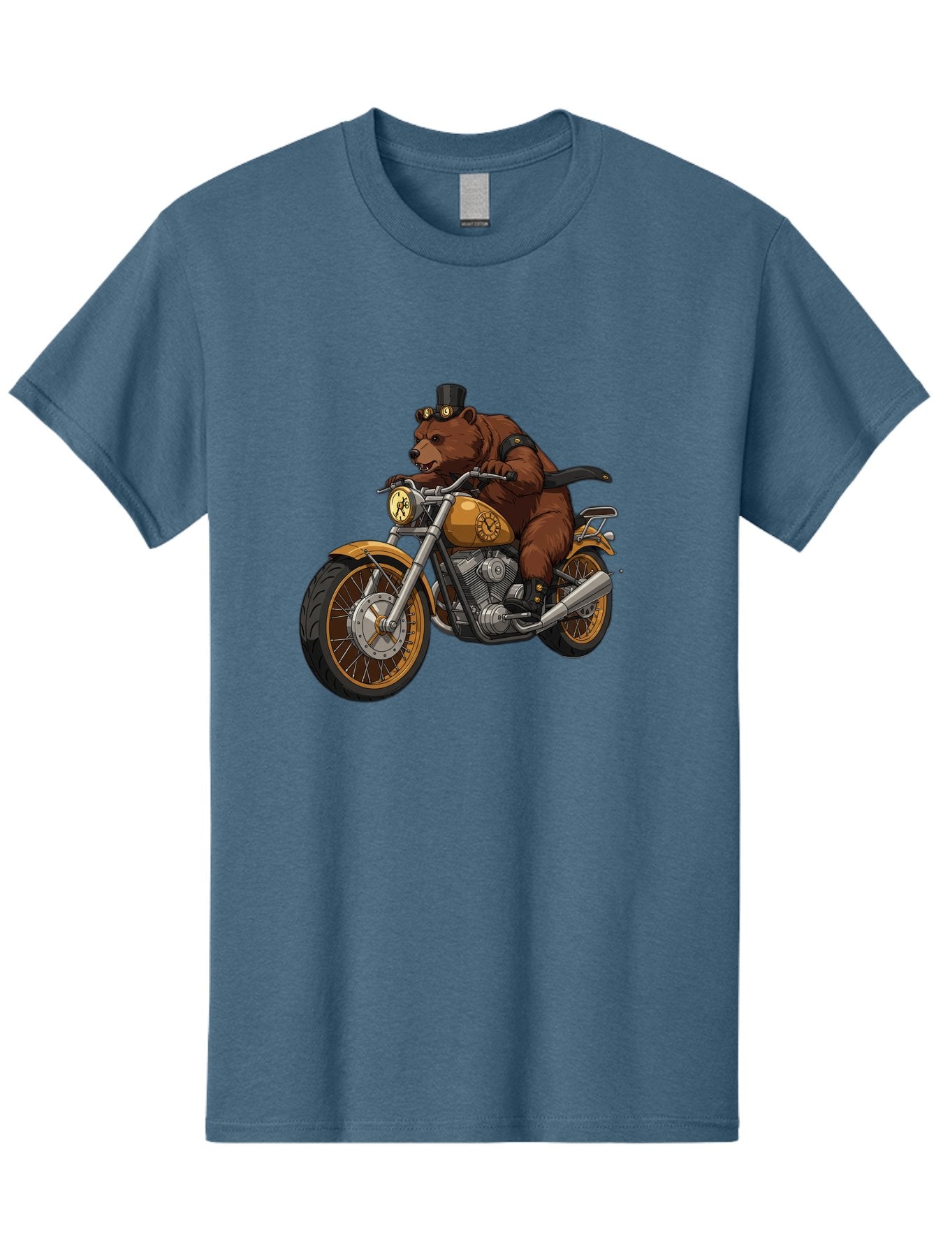 Bear-Riding-Motorcycle-1 Men'S Graphic Tee, 100% Cotton, Comfortable Casual Summer Wear, Machine Washable, Vintage Camera, Old Camera, Antique Camera, Black Camera, Classic Photography, Photography Equipment, Nostalgic Device, Film Camera, Bae863 13