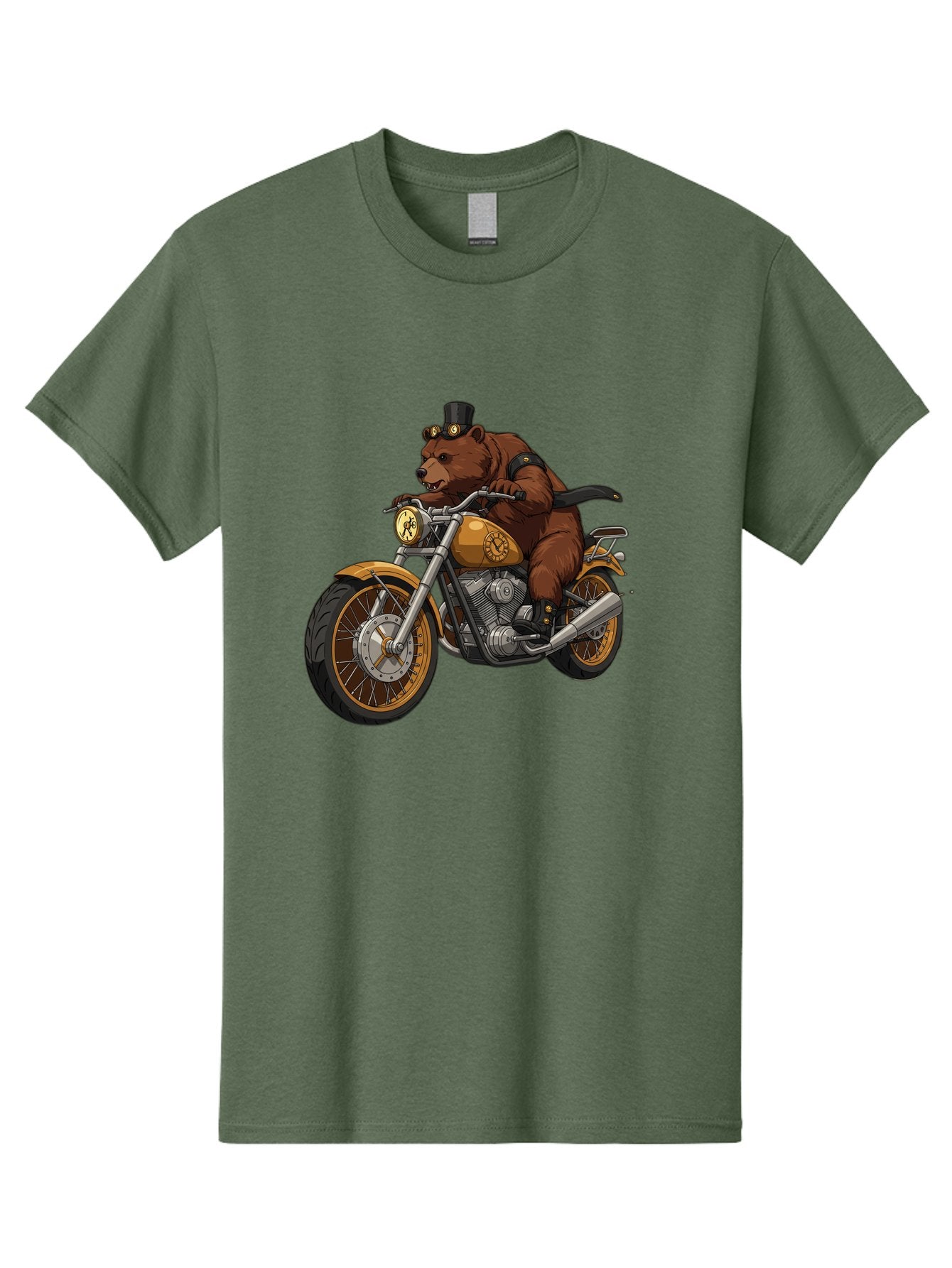 Bear-Riding-Motorcycle-1 Men'S Graphic Tee, 100% Cotton, Comfortable Casual Summer Wear, Machine Washable, Vintage Camera, Old Camera, Antique Camera, Black Camera, Classic Photography, Photography Equipment, Nostalgic Device, Film Camera, Bae863 7