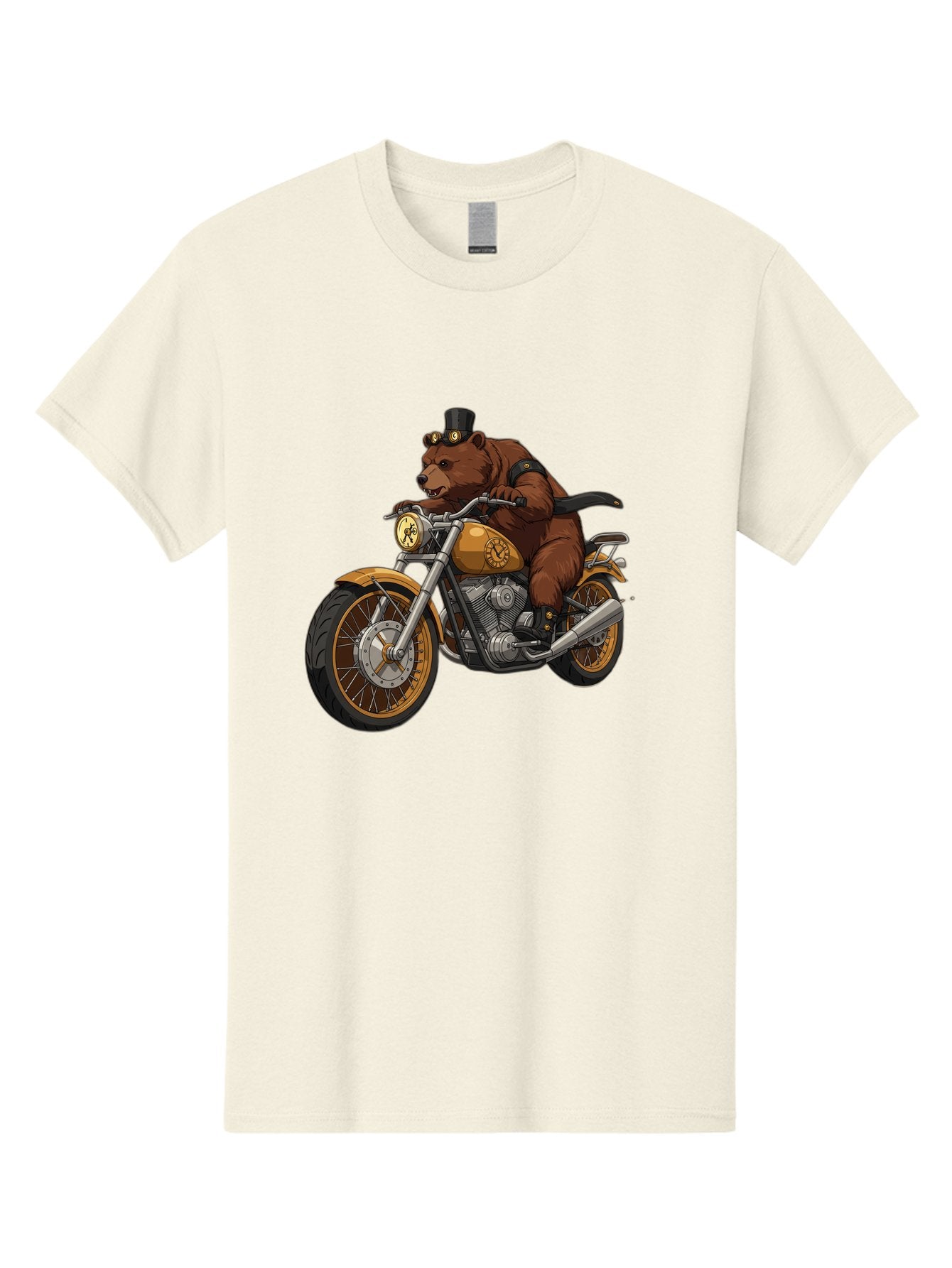 Bear-Riding-Motorcycle-1 Men'S Graphic Tee, 100% Cotton, Comfortable Casual Summer Wear, Machine Washable, Vintage Camera, Old Camera, Antique Camera, Black Camera, Classic Photography, Photography Equipment, Nostalgic Device, Film Camera, Bae863 15
