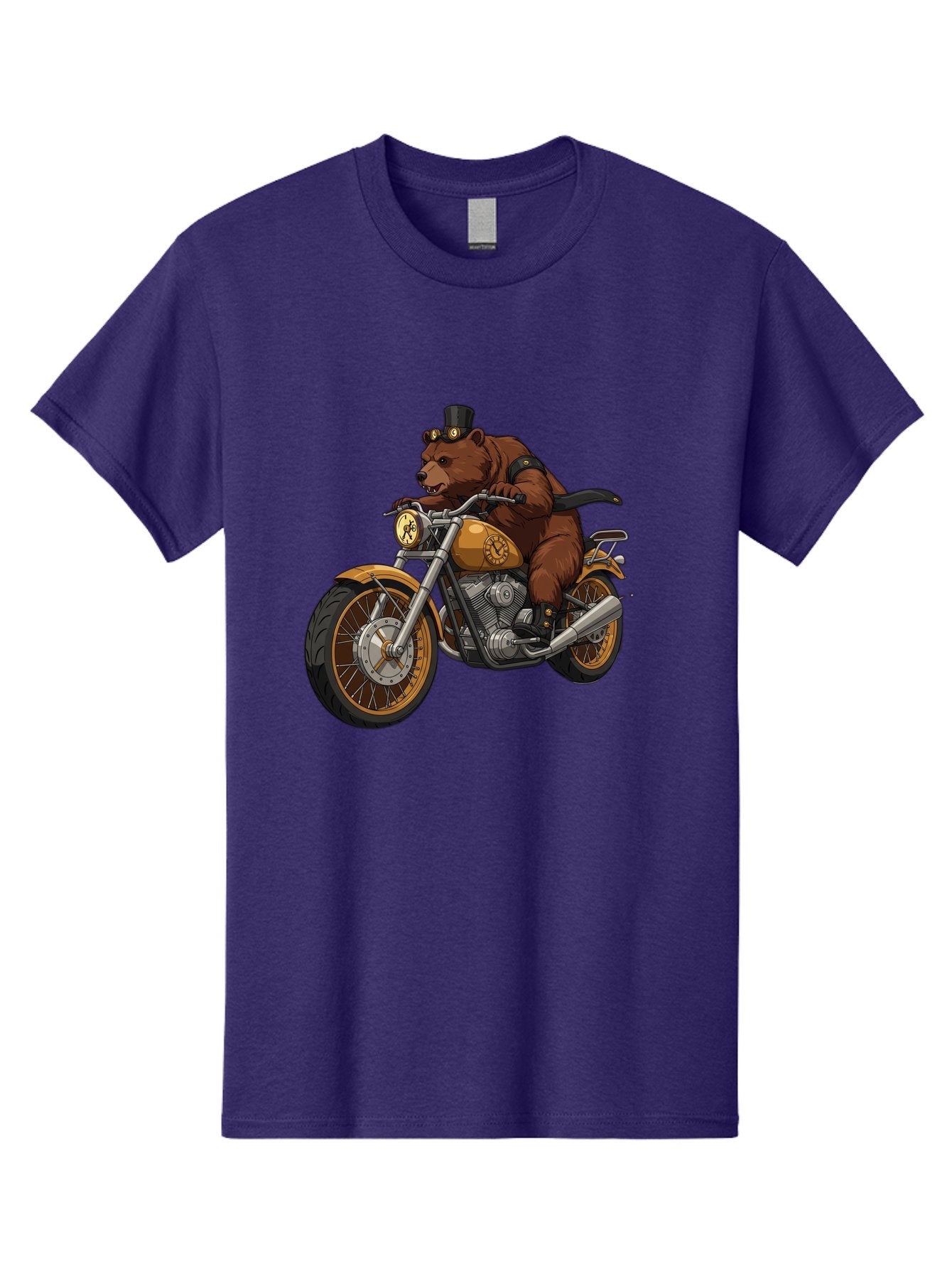 Bear-Riding-Motorcycle-1 Men'S Graphic Tee, 100% Cotton, Comfortable Casual Summer Wear, Machine Washable, Vintage Camera, Old Camera, Antique Camera, Black Camera, Classic Photography, Photography Equipment, Nostalgic Device, Film Camera, Bae863 14