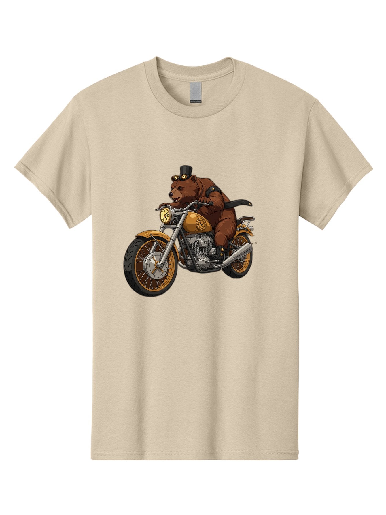 Bear-Riding-Motorcycle-1 Men'S Graphic Tee, 100% Cotton, Comfortable Casual Summer Wear, Machine Washable, Vintage Camera, Old Camera, Antique Camera, Black Camera, Classic Photography, Photography Equipment, Nostalgic Device, Film Camera, Bae863 10