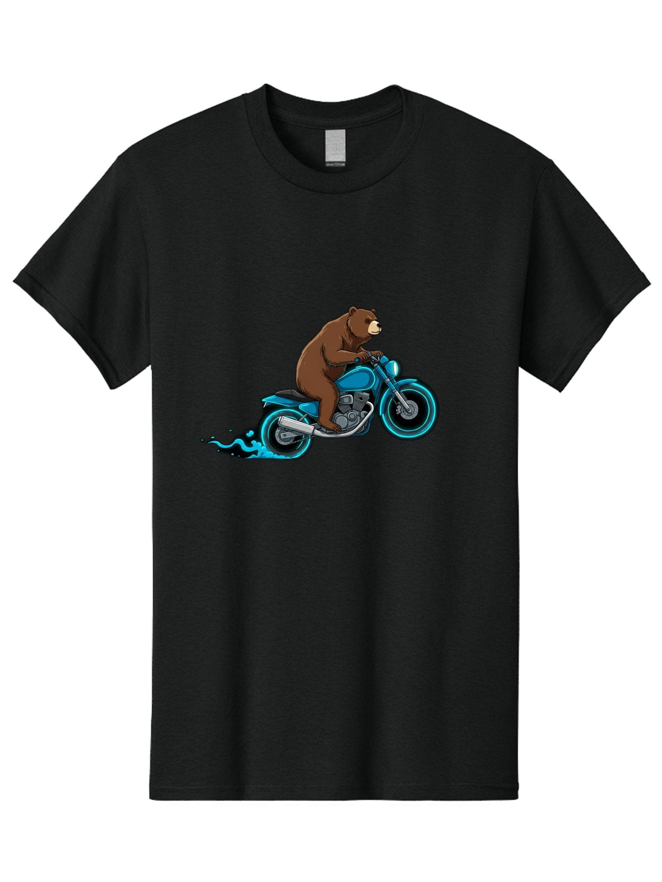 Bear-Riding-Motorcycle-2 Men'S Graphic Tee, 100% Cotton, Comfortable Casual Summer Wear, Machine Washable, Vintage Camera, Old Camera, Antique Camera, Black Camera, Classic Photography, Photography Equipment, Nostalgic Device, Film Camera, Bae864