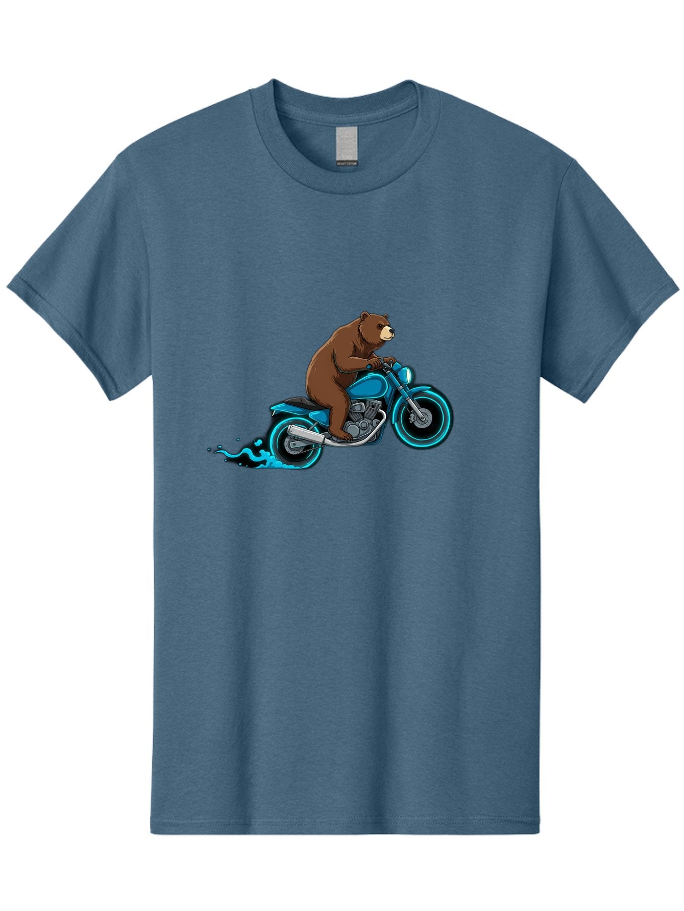 Bear-Riding-Motorcycle-2 Men'S Graphic Tee, 100% Cotton, Comfortable Casual Summer Wear, Machine Washable, Vintage Camera, Old Camera, Antique Camera, Black Camera, Classic Photography, Photography Equipment, Nostalgic Device, Film Camera, Bae864