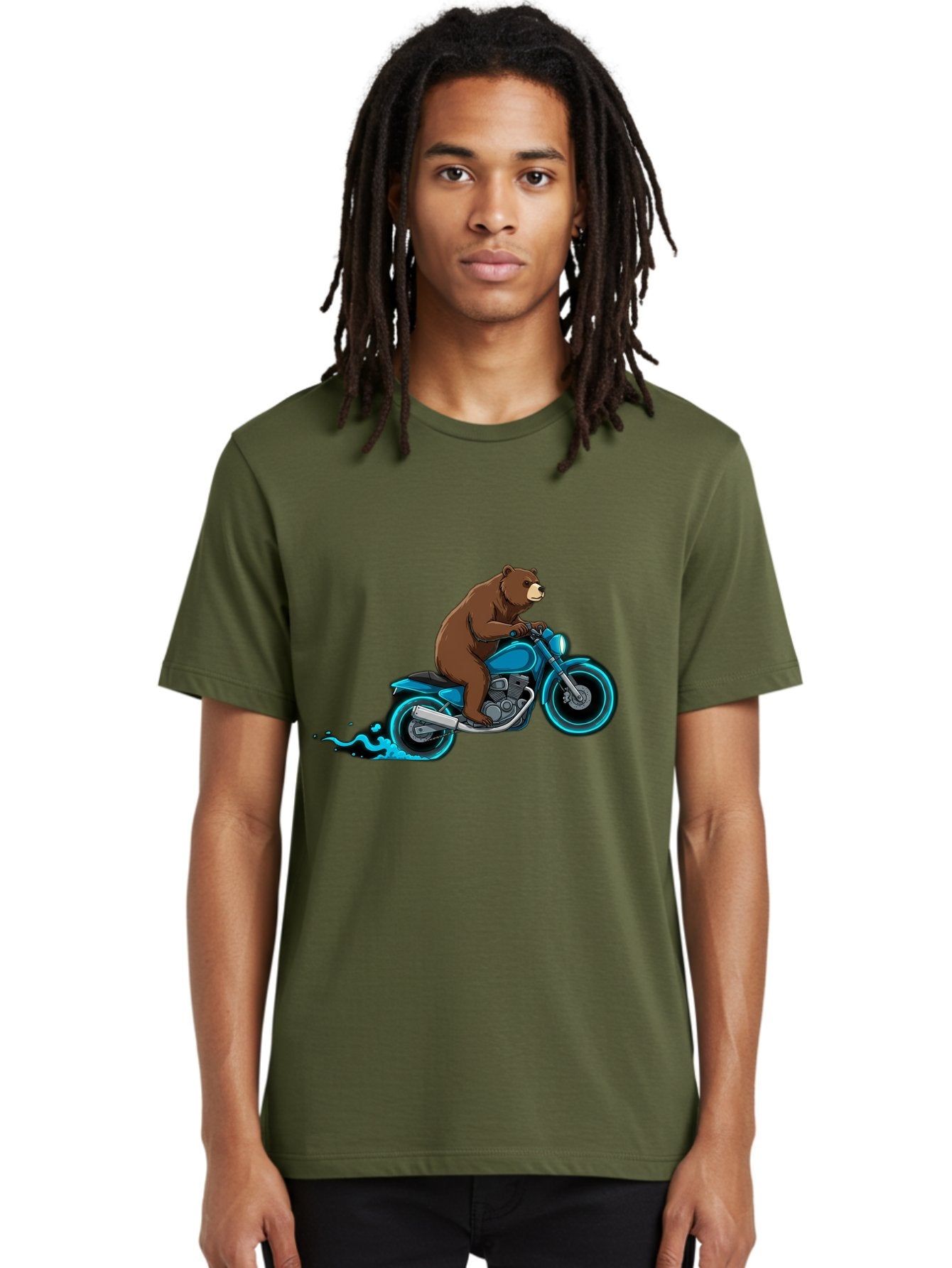 Bear-Riding-Motorcycle-2 Men'S Graphic Tee, 100% Cotton, Comfortable Casual Summer Wear, Machine Washable, Vintage Camera, Old Camera, Antique Camera, Black Camera, Classic Photography, Photography Equipment, Nostalgic Device, Film Camera, Bae864 25