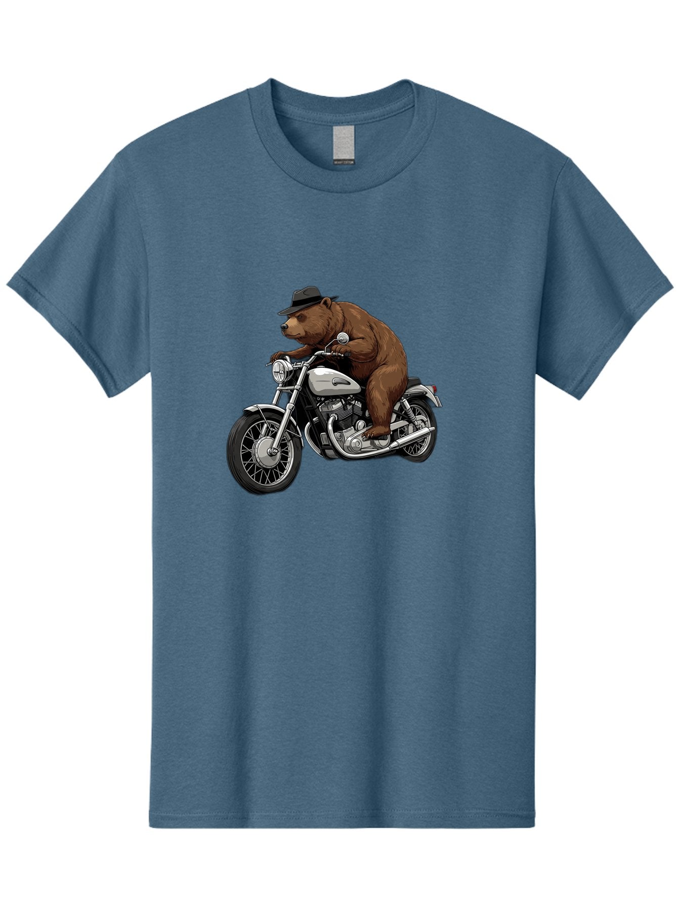 Bear-Riding-Motorcycle Men'S Graphic Tee, 100% Cotton, Comfortable Casual Summer Wear, Machine Washable, Vintage Camera, Old Camera, Antique Camera, Black Camera, Classic Photography, Photography Equipment, Nostalgic Device, Film Camera, Bae865 6