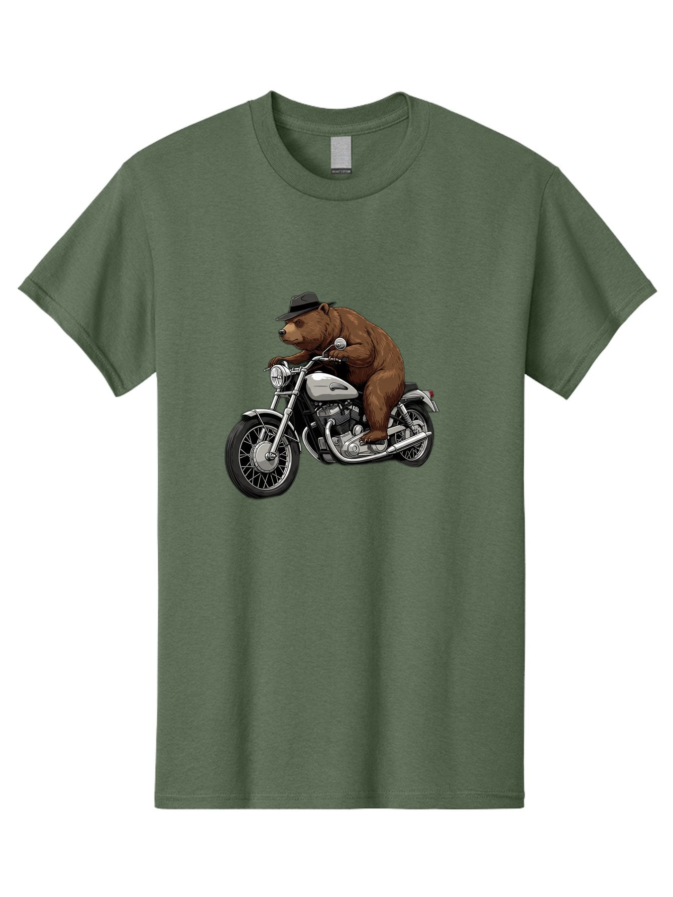 Bear-Riding-Motorcycle Men'S Graphic Tee, 100% Cotton, Comfortable Casual Summer Wear, Machine Washable, Vintage Camera, Old Camera, Antique Camera, Black Camera, Classic Photography, Photography Equipment, Nostalgic Device, Film Camera, Bae865 10