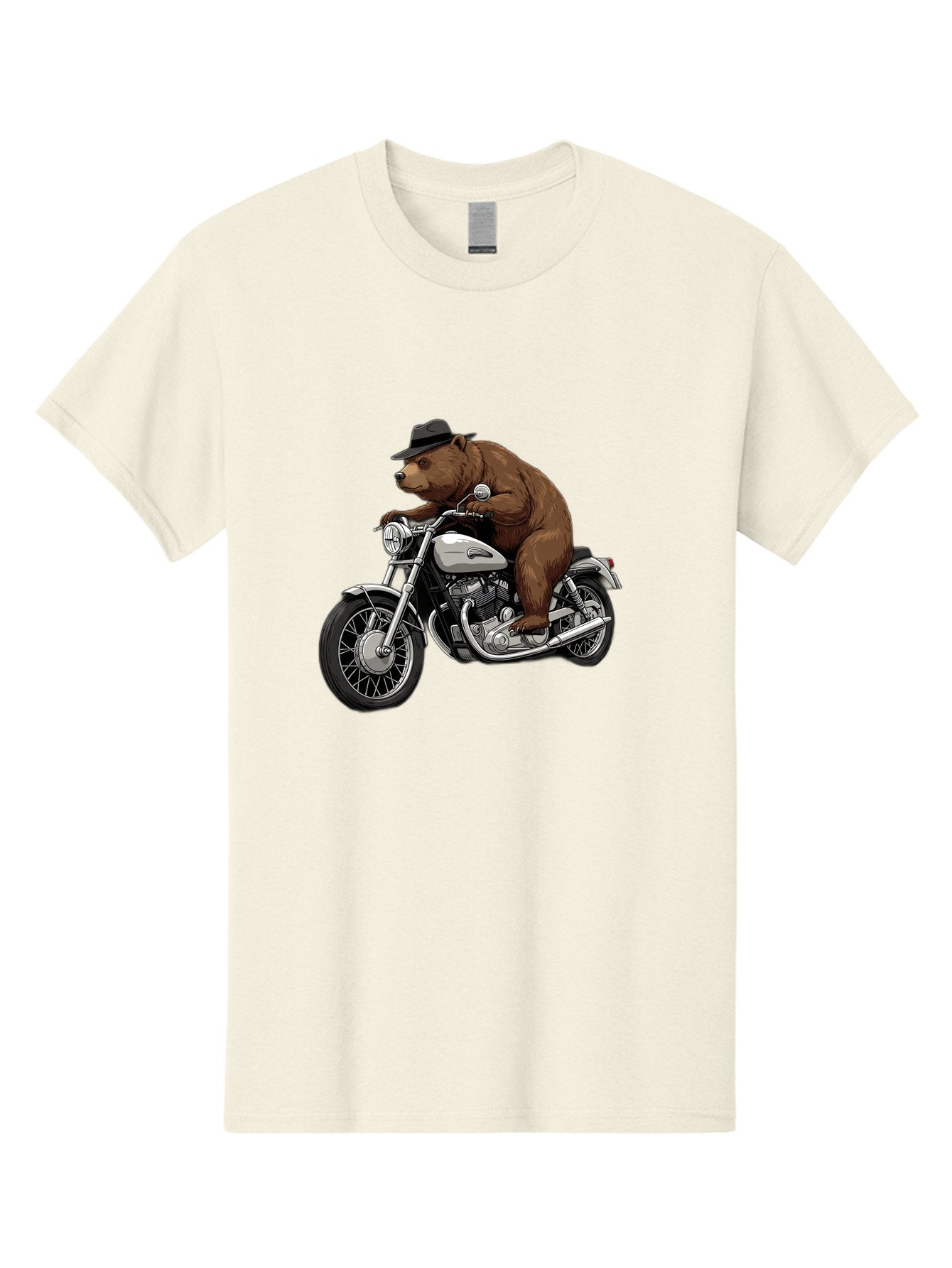 Bear-Riding-Motorcycle Men'S Graphic Tee, 100% Cotton, Comfortable Casual Summer Wear, Machine Washable, Vintage Camera, Old Camera, Antique Camera, Black Camera, Classic Photography, Photography Equipment, Nostalgic Device, Film Camera, Bae865 4