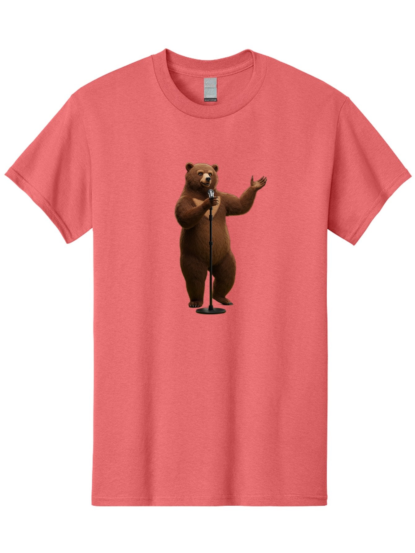 Bear-Singing Men'S Graphic Tee, 100% Cotton, Comfortable Casual Summer Wear, Machine Washable, Vintage Camera, Old Camera, Antique Camera, Black Camera, Classic Photography, Photography Equipment, Nostalgic Device, Film Camera, Camera Art Bae866