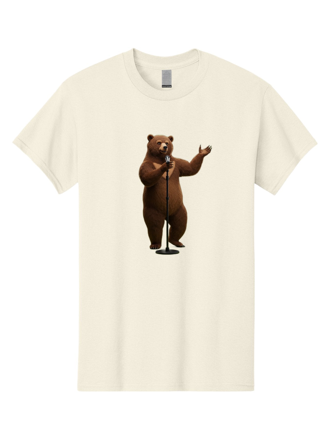 Bear-Singing Men'S Graphic Tee, 100% Cotton, Comfortable Casual Summer Wear, Machine Washable, Vintage Camera, Old Camera, Antique Camera, Black Camera, Classic Photography, Photography Equipment, Nostalgic Device, Film Camera, Camera Art Bae866 3