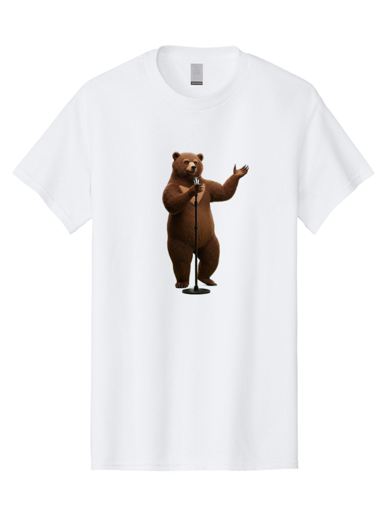 Bear-Singing Men'S Graphic Tee, 100% Cotton, Comfortable Casual Summer Wear, Machine Washable, Vintage Camera, Old Camera, Antique Camera, Black Camera, Classic Photography, Photography Equipment, Nostalgic Device, Film Camera, Camera Art Bae866