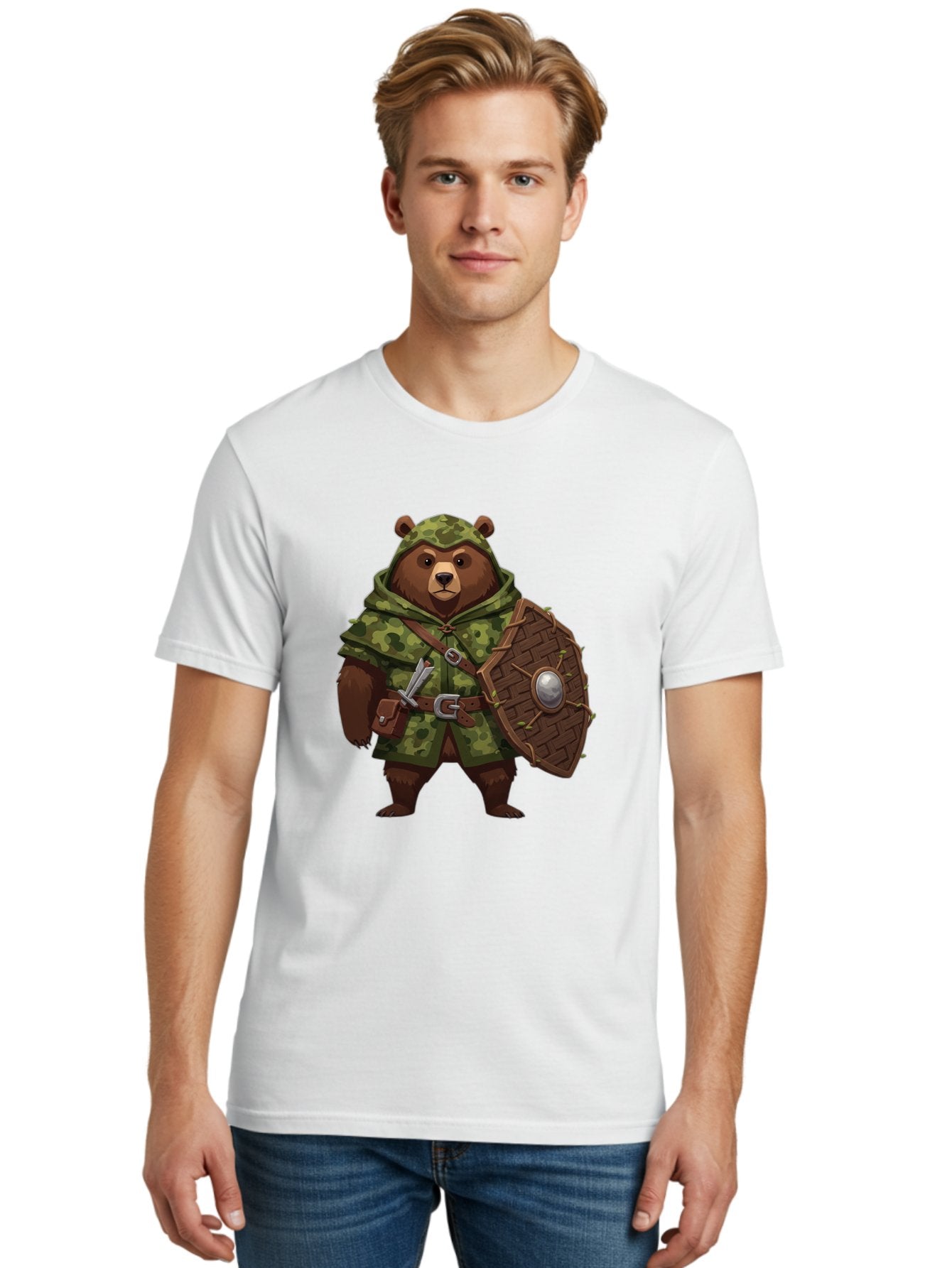 Bear-Warrior-1 Men'S Graphic Tee, 100% Cotton, Comfortable Casual Summer Wear, Machine Washable, Vintage Camera, Old Camera, Antique Camera, Black Camera, Classic Photography, Photography Equipment, Nostalgic Device, Film Camera, Camera Art Bae867 22