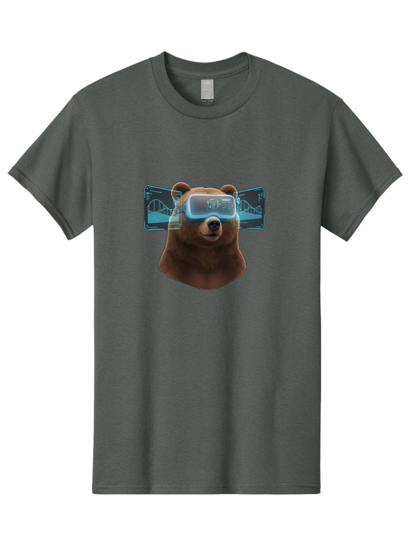 Bear-Wearing-Vr-Headset Men'S Graphic Tee, 100% Cotton, Comfortable Casual Summer Wear, Machine Washable, Vintage Camera, Old Camera, Antique Camera, Black Camera, Classic Photography, Photography Equipment, Nostalgic Device, Film Camera, Bae870 12