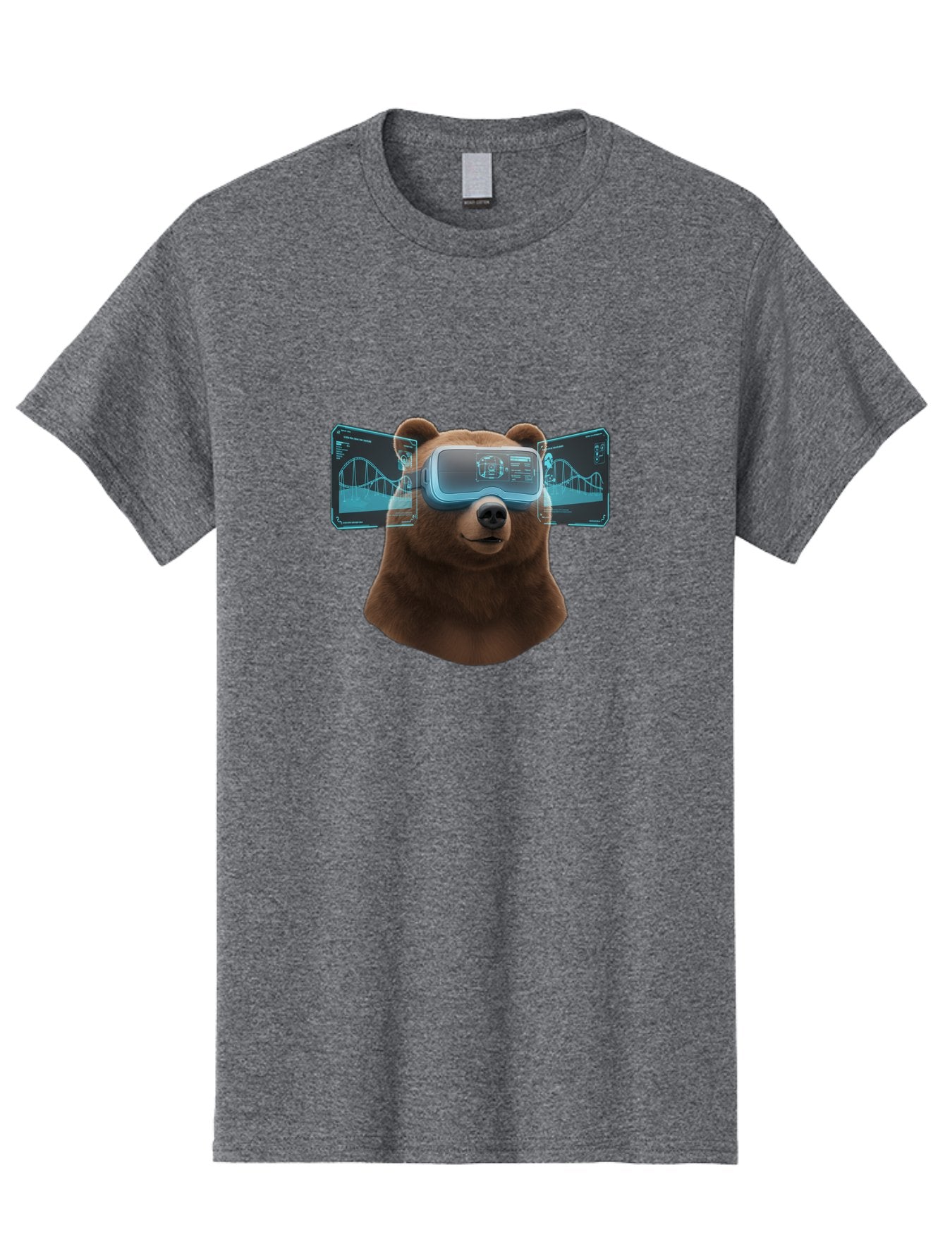 Bear-Wearing-Vr-Headset Men'S Graphic Tee, 100% Cotton, Comfortable Casual Summer Wear, Machine Washable, Vintage Camera, Old Camera, Antique Camera, Black Camera, Classic Photography, Photography Equipment, Nostalgic Device, Film Camera, Bae870 8