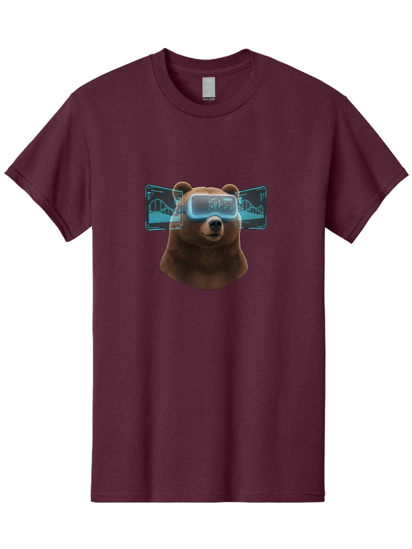 Bear-Wearing-Vr-Headset Men'S Graphic Tee, 100% Cotton, Comfortable Casual Summer Wear, Machine Washable, Vintage Camera, Old Camera, Antique Camera, Black Camera, Classic Photography, Photography Equipment, Nostalgic Device, Film Camera, Bae870 5