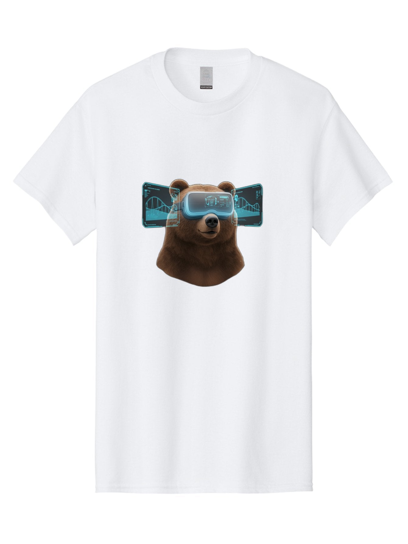 Bear-Wearing-Vr-Headset Men'S Graphic Tee, 100% Cotton, Comfortable Casual Summer Wear, Machine Washable, Vintage Camera, Old Camera, Antique Camera, Black Camera, Classic Photography, Photography Equipment, Nostalgic Device, Film Camera, Bae870 7
