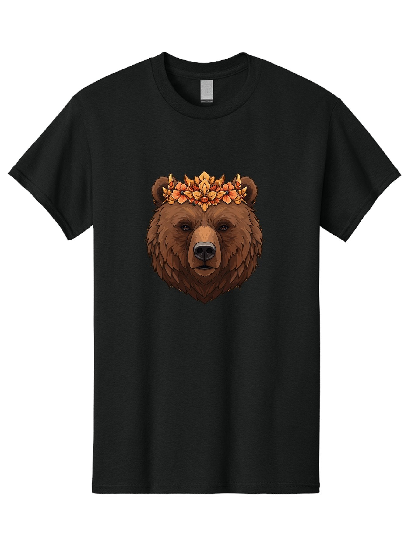 Bear-With-Floral-Crown Men'S Graphic Tee, 100% Cotton, Comfortable Casual Summer Wear, Machine Washable, Vintage Camera, Old Camera, Antique Camera, Black Camera, Classic Photography, Photography Equipment, Nostalgic Device, Film Camera, Bae872 14