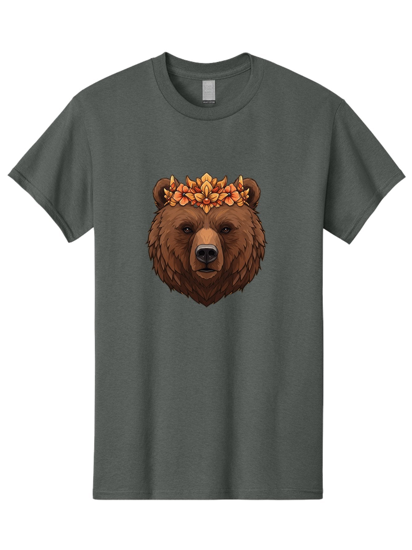 Bear-With-Floral-Crown Men'S Graphic Tee, 100% Cotton, Comfortable Casual Summer Wear, Machine Washable, Vintage Camera, Old Camera, Antique Camera, Black Camera, Classic Photography, Photography Equipment, Nostalgic Device, Film Camera, Bae872