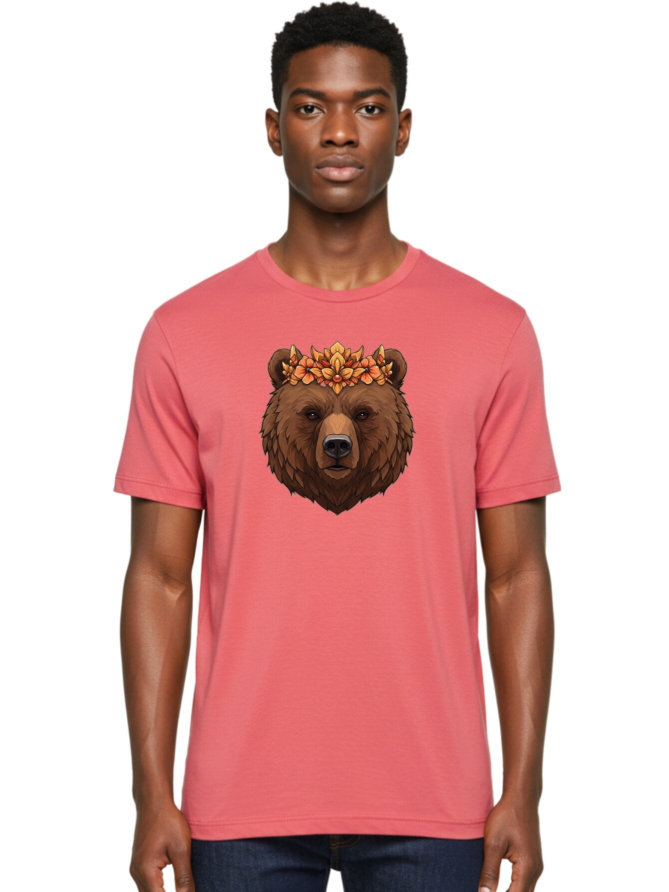Bear-With-Floral-Crown Men'S Graphic Tee, 100% Cotton, Comfortable Casual Summer Wear, Machine Washable, Vintage Camera, Old Camera, Antique Camera, Black Camera, Classic Photography, Photography Equipment, Nostalgic Device, Film Camera, Bae872 22