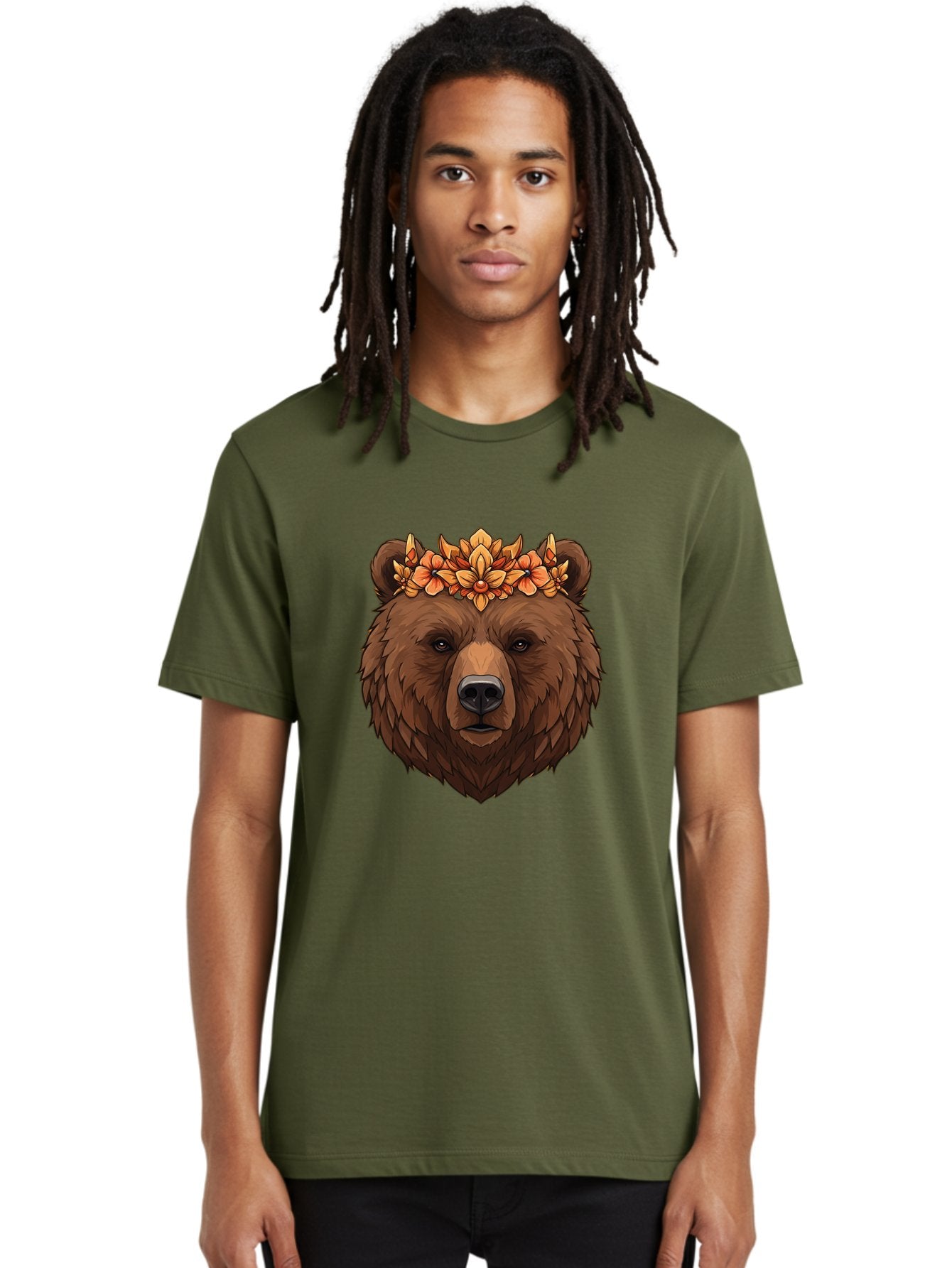 Bear-With-Floral-Crown Men'S Graphic Tee, 100% Cotton, Comfortable Casual Summer Wear, Machine Washable, Vintage Camera, Old Camera, Antique Camera, Black Camera, Classic Photography, Photography Equipment, Nostalgic Device, Film Camera, Bae872 16