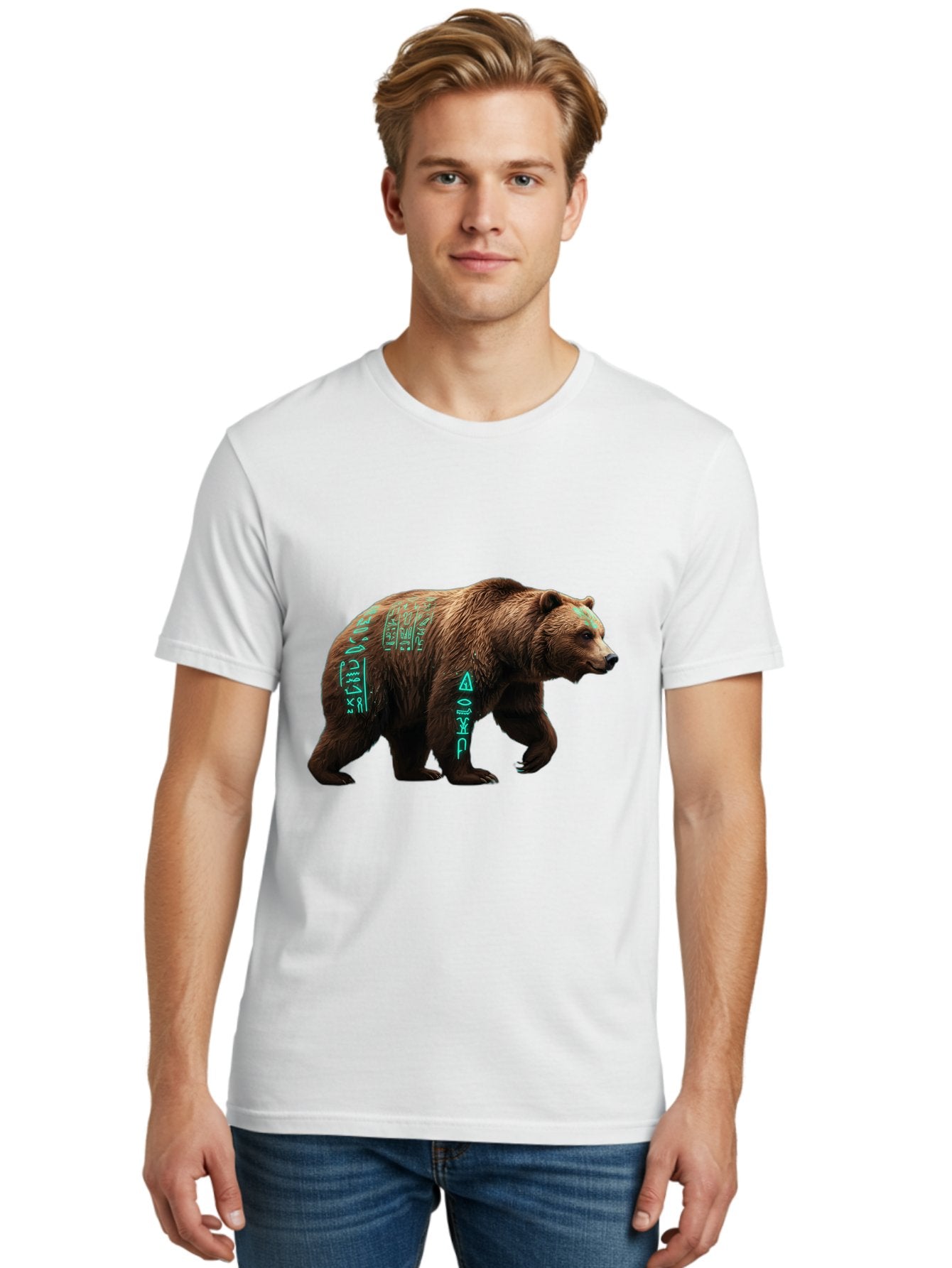 Bear-With-Hieroglyphics Men'S Graphic Tee, 100% Cotton, Comfortable Casual Summer Wear, Machine Washable, Vintage Camera, Old Camera, Antique Camera, Black Camera, Classic Photography, Photography Equipment, Nostalgic Device, Film Camera, Bae877 28