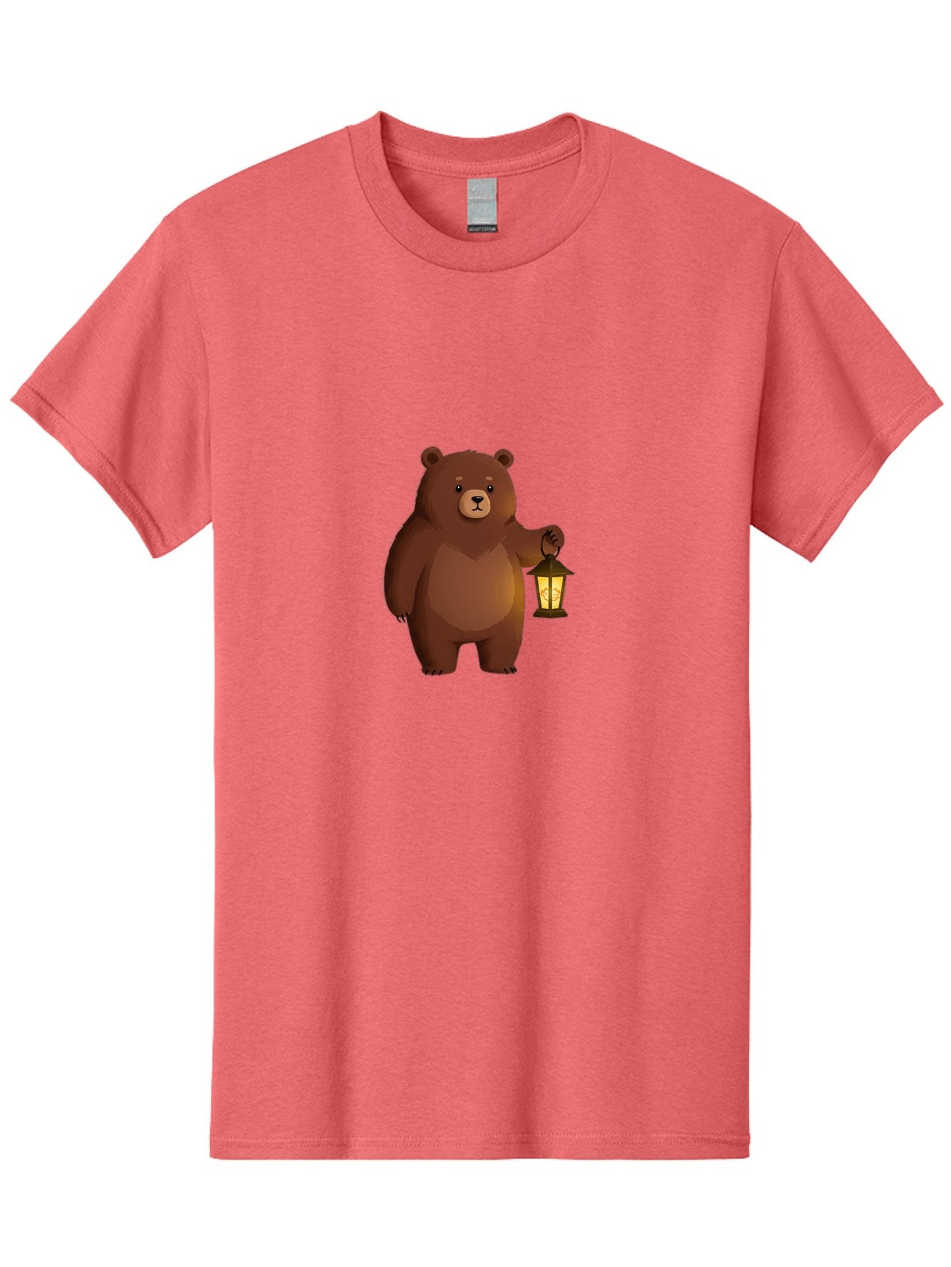 Bear-With-Lantern-1 Men'S Graphic Tee, 100% Cotton, Comfortable Casual Summer Wear, Machine Washable, Vintage Camera, Old Camera, Antique Camera, Black Camera, Classic Photography, Photography Equipment, Nostalgic Device, Film Camera, Bae878 15