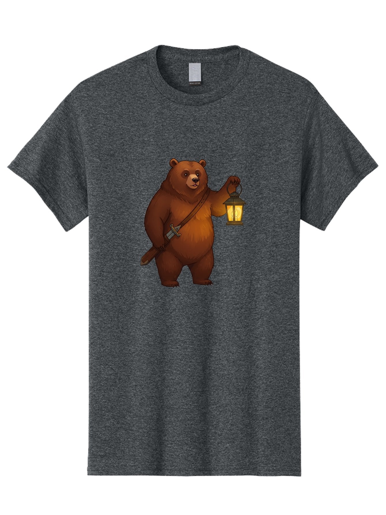 Bear-With-Lantern-2 Men'S Graphic Tee, 100% Cotton, Comfortable Casual Summer Wear, Machine Washable, Vintage Camera, Old Camera, Antique Camera, Black Camera, Classic Photography, Photography Equipment, Nostalgic Device, Film Camera, Bae879 10