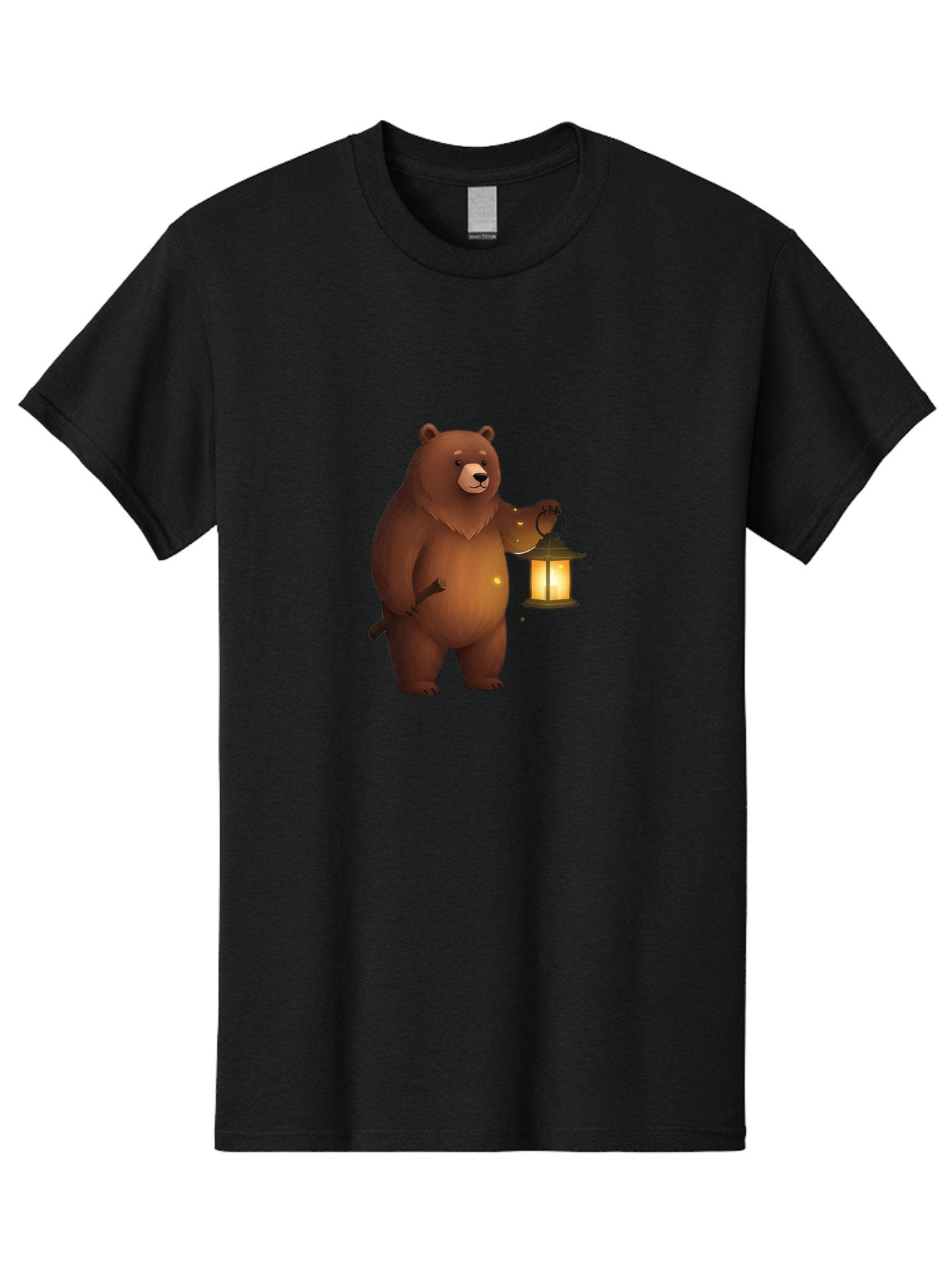 Bear-With-Lantern-3 Men'S Graphic Tee, 100% Cotton, Comfortable Casual Summer Wear, Machine Washable, Vintage Camera, Old Camera, Antique Camera, Black Camera, Classic Photography, Photography Equipment, Nostalgic Device, Film Camera, Bae880 6