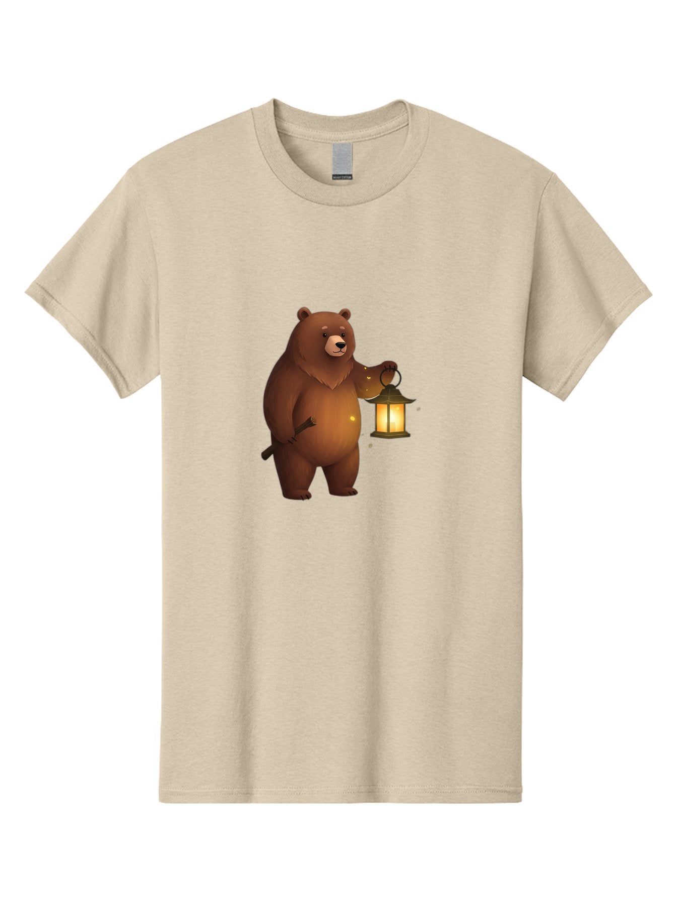 Bear-With-Lantern-3 Men'S Graphic Tee, 100% Cotton, Comfortable Casual Summer Wear, Machine Washable, Vintage Camera, Old Camera, Antique Camera, Black Camera, Classic Photography, Photography Equipment, Nostalgic Device, Film Camera, Bae880 12