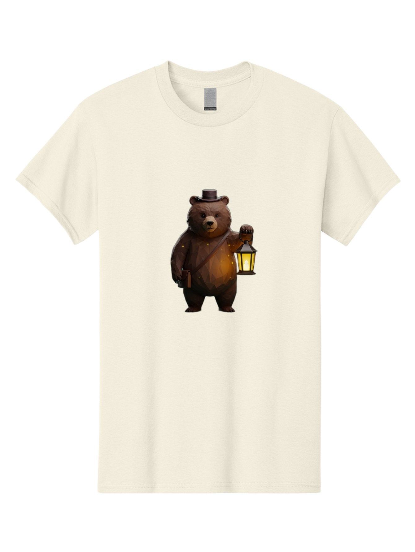 Bear-With-Lantern-And-Holster Men'S Graphic Tee, 100% Cotton, Comfortable Casual Summer Wear, Machine Washable, Vintage Camera, Old Camera, Antique Camera, Black Camera, Classic Photography, Photography Equipment, Nostalgic Device, Bae881 15
