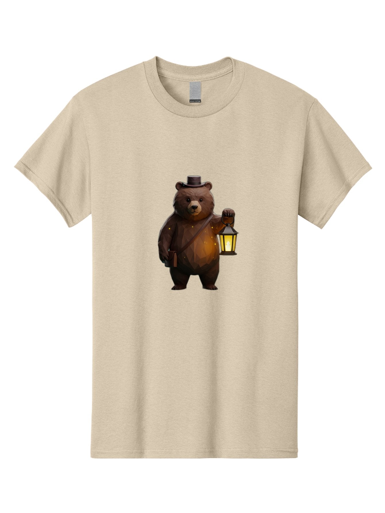 Bear-With-Lantern-And-Holster Men'S Graphic Tee, 100% Cotton, Comfortable Casual Summer Wear, Machine Washable, Vintage Camera, Old Camera, Antique Camera, Black Camera, Classic Photography, Photography Equipment, Nostalgic Device, Bae881 7