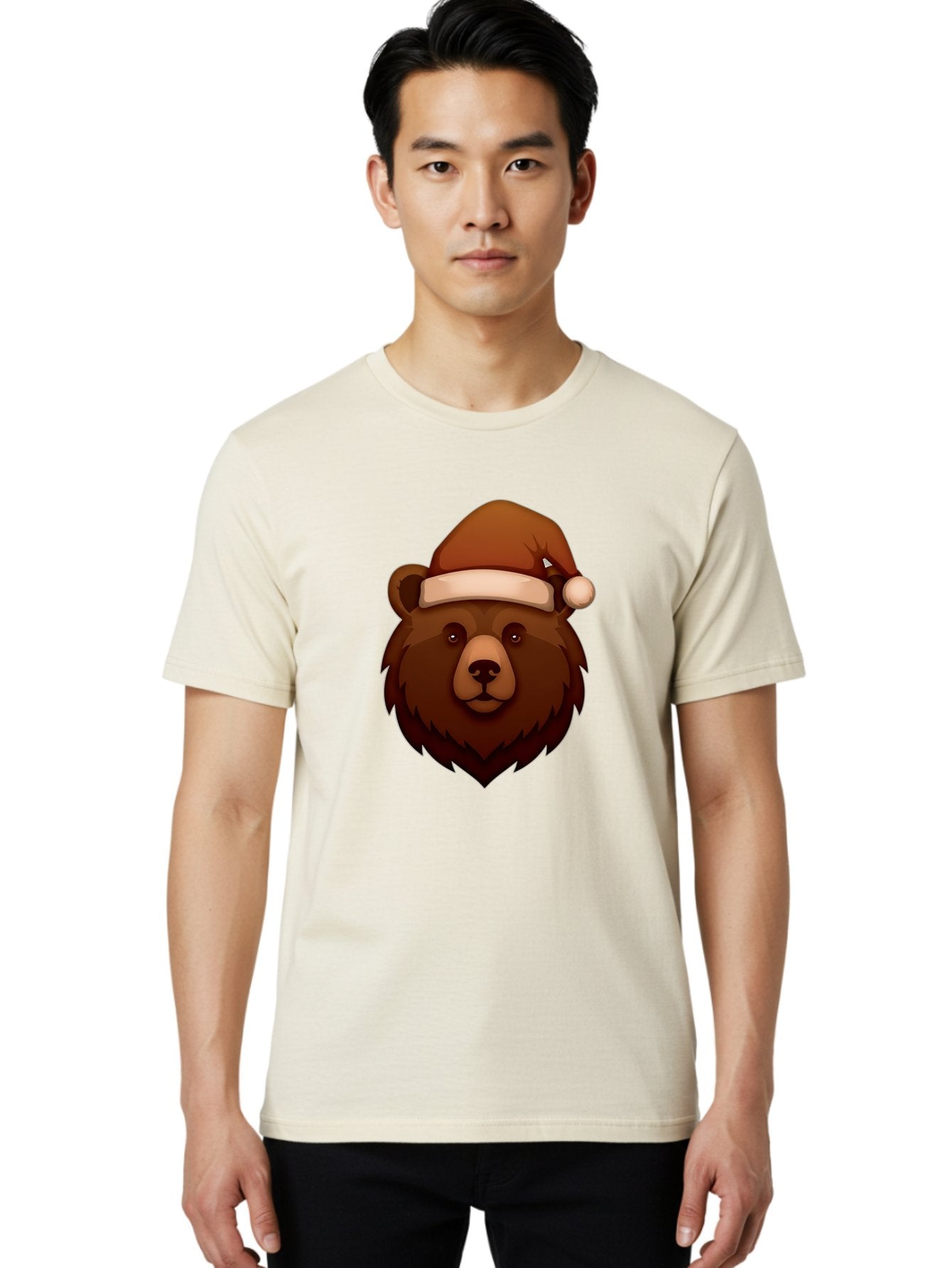 Bear-With-Santa-Hat Men'S Graphic Tee, 100% Cotton, Comfortable Casual Summer Wear, Machine Washable, Vintage Camera, Old Camera, Antique Camera, Black Camera, Classic Photography, Photography Equipment, Nostalgic Device, Film Camera, Bae886 21