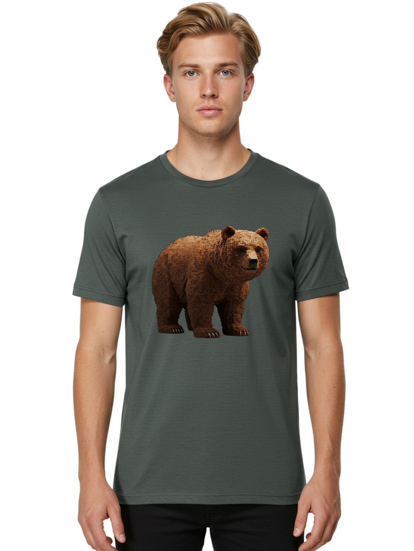 Bear Men'S Graphic Tee, 100% Cotton, Comfortable Casual Summer Wear, Machine Washable, Vintage Camera, Old Camera, Antique Camera, Black Camera, Classic Photography, Photography Equipment, Nostalgic Device, Film Camera, Camera Art Bae888 30