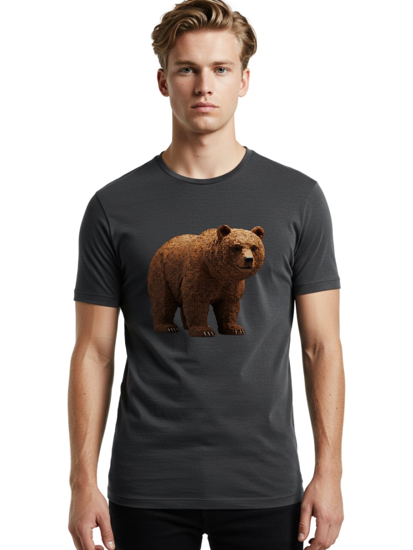 Bear Men'S Graphic Tee, 100% Cotton, Comfortable Casual Summer Wear, Machine Washable, Vintage Camera, Old Camera, Antique Camera, Black Camera, Classic Photography, Photography Equipment, Nostalgic Device, Film Camera, Camera Art Bae888 22