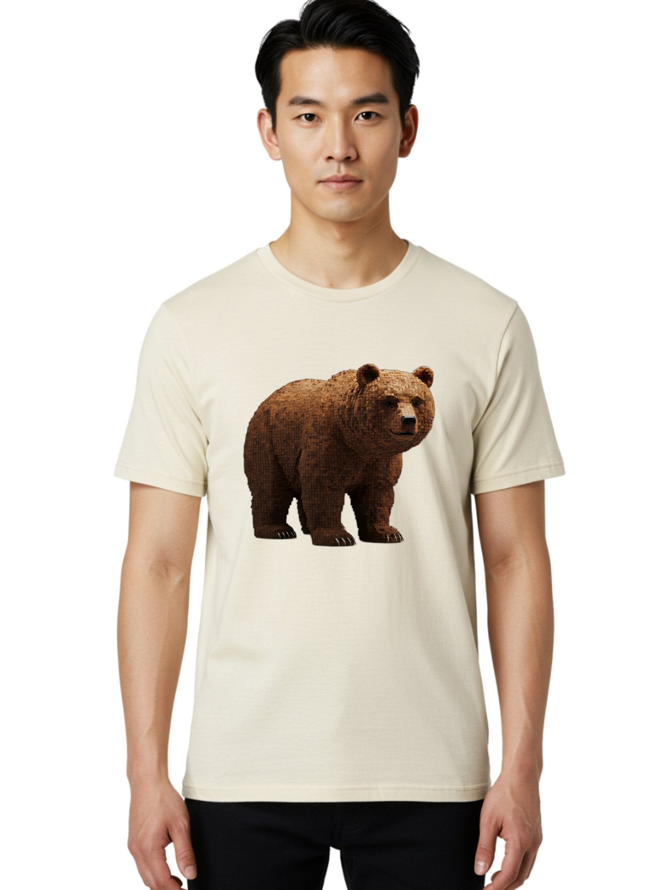 Bear Men'S Graphic Tee, 100% Cotton, Comfortable Casual Summer Wear, Machine Washable, Vintage Camera, Old Camera, Antique Camera, Black Camera, Classic Photography, Photography Equipment, Nostalgic Device, Film Camera, Camera Art Bae888 20