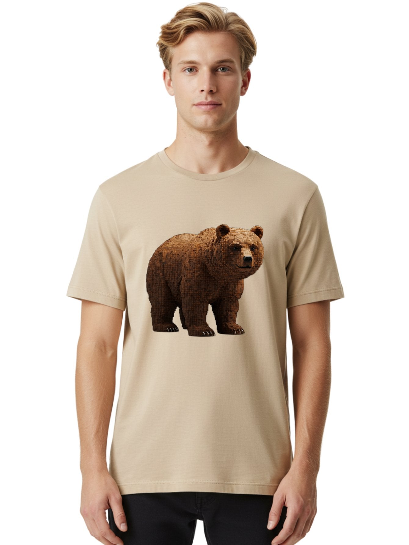 Bear Men'S Graphic Tee, 100% Cotton, Comfortable Casual Summer Wear, Machine Washable, Vintage Camera, Old Camera, Antique Camera, Black Camera, Classic Photography, Photography Equipment, Nostalgic Device, Film Camera, Camera Art Bae888 18