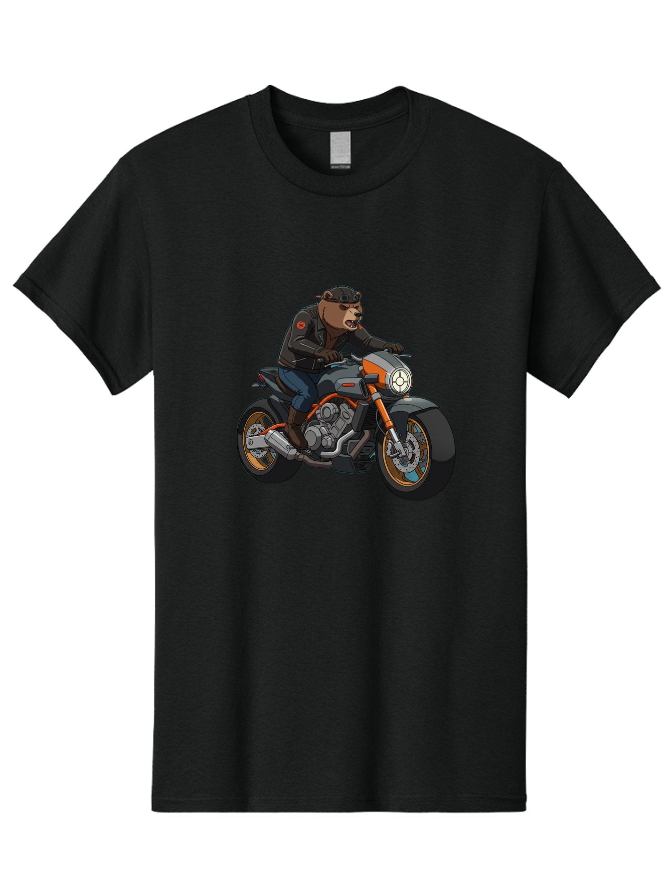Biker-Bear-1 Men'S Graphic Tee, 100% Cotton, Comfortable Casual Summer Wear, Machine Washable, Vintage Camera, Old Camera, Antique Camera, Black Camera, Classic Photography, Photography Equipment, Nostalgic Device, Film Camera, Camera Art Bae892 15