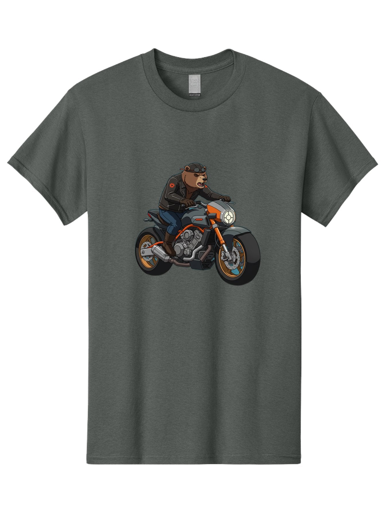 Biker-Bear-1 Men'S Graphic Tee, 100% Cotton, Comfortable Casual Summer Wear, Machine Washable, Vintage Camera, Old Camera, Antique Camera, Black Camera, Classic Photography, Photography Equipment, Nostalgic Device, Film Camera, Camera Art Bae892