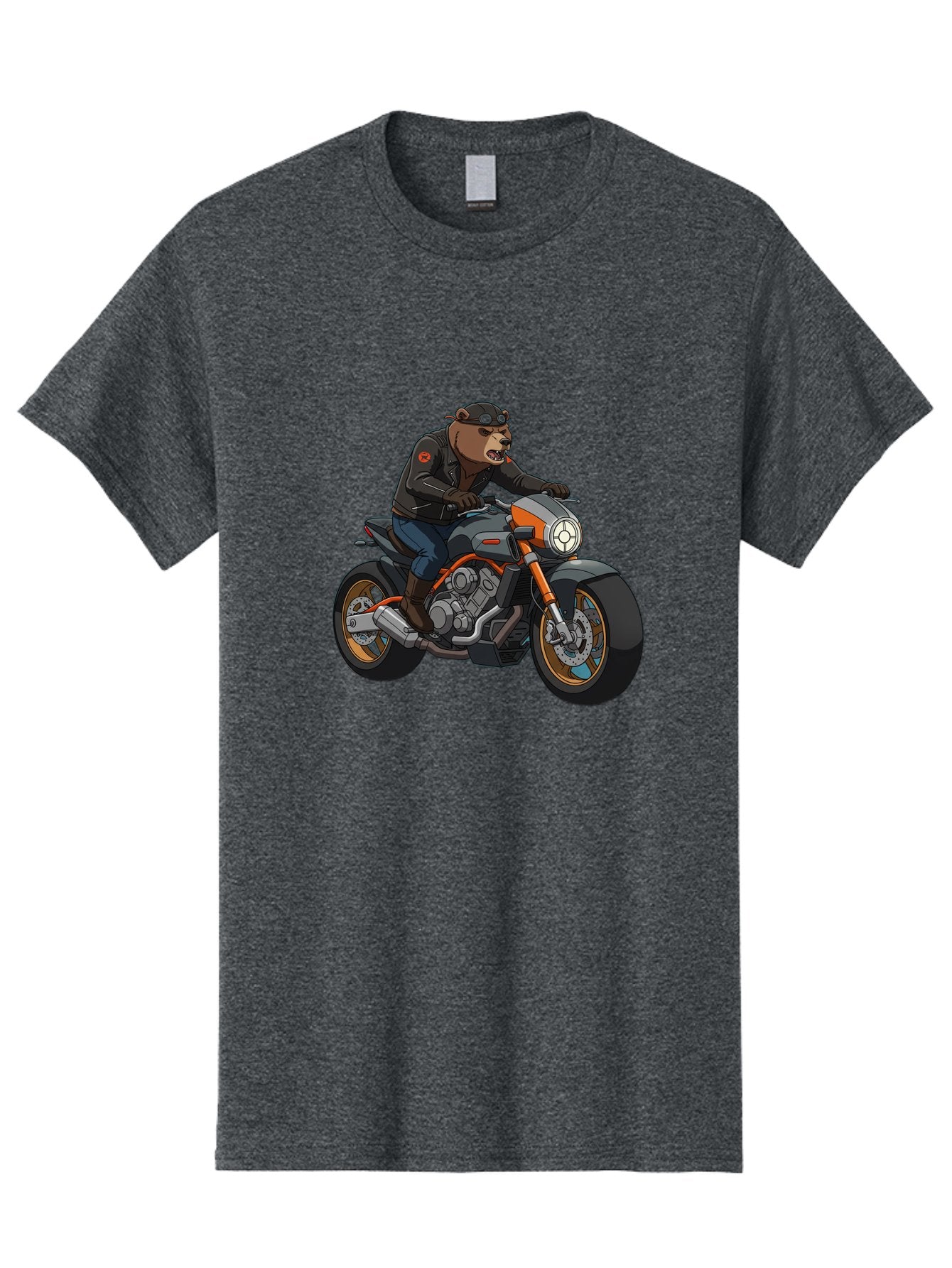 Biker-Bear-1 Men'S Graphic Tee, 100% Cotton, Comfortable Casual Summer Wear, Machine Washable, Vintage Camera, Old Camera, Antique Camera, Black Camera, Classic Photography, Photography Equipment, Nostalgic Device, Film Camera, Camera Art Bae892 3